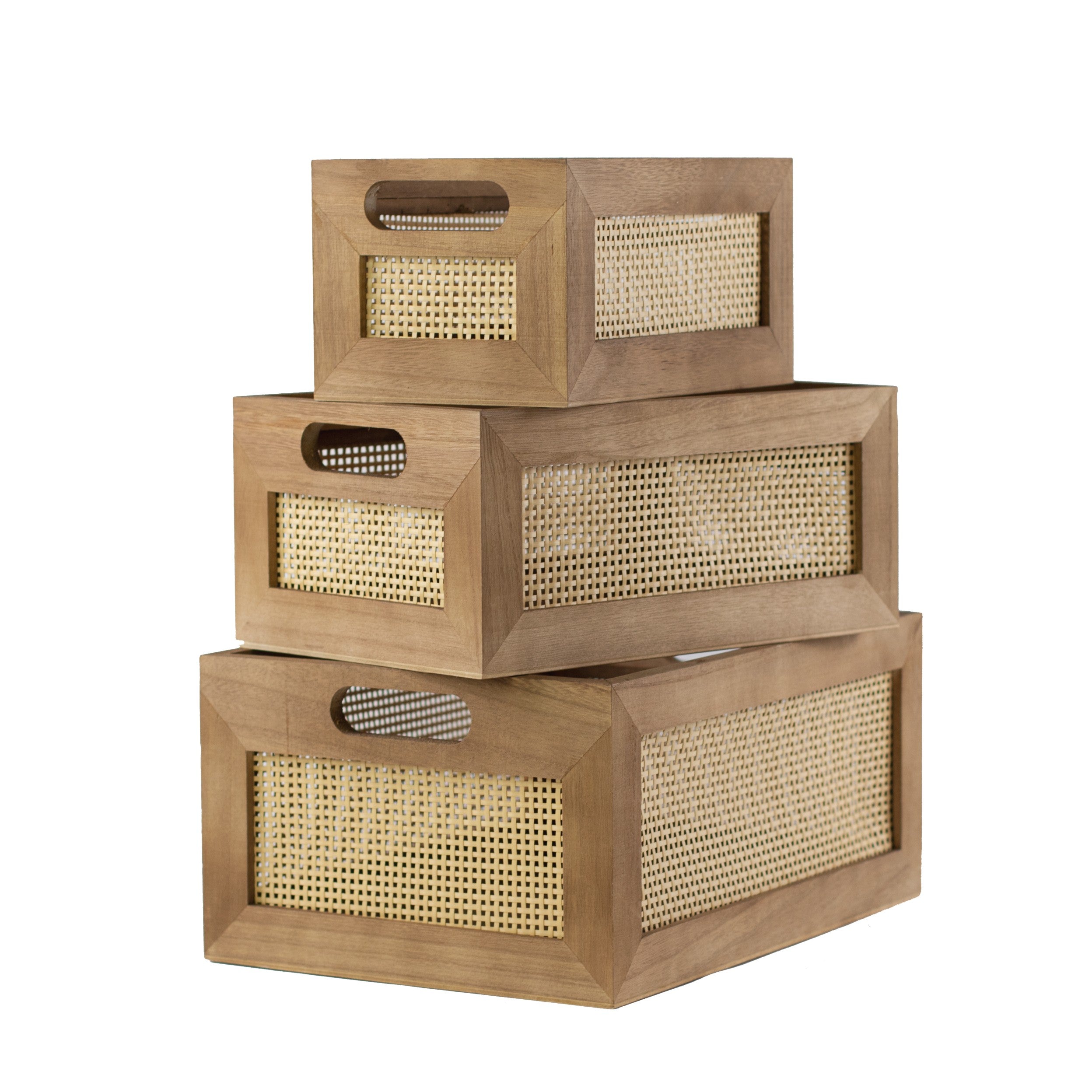 Dark Bamboo Woven Basket - Little Crafts London