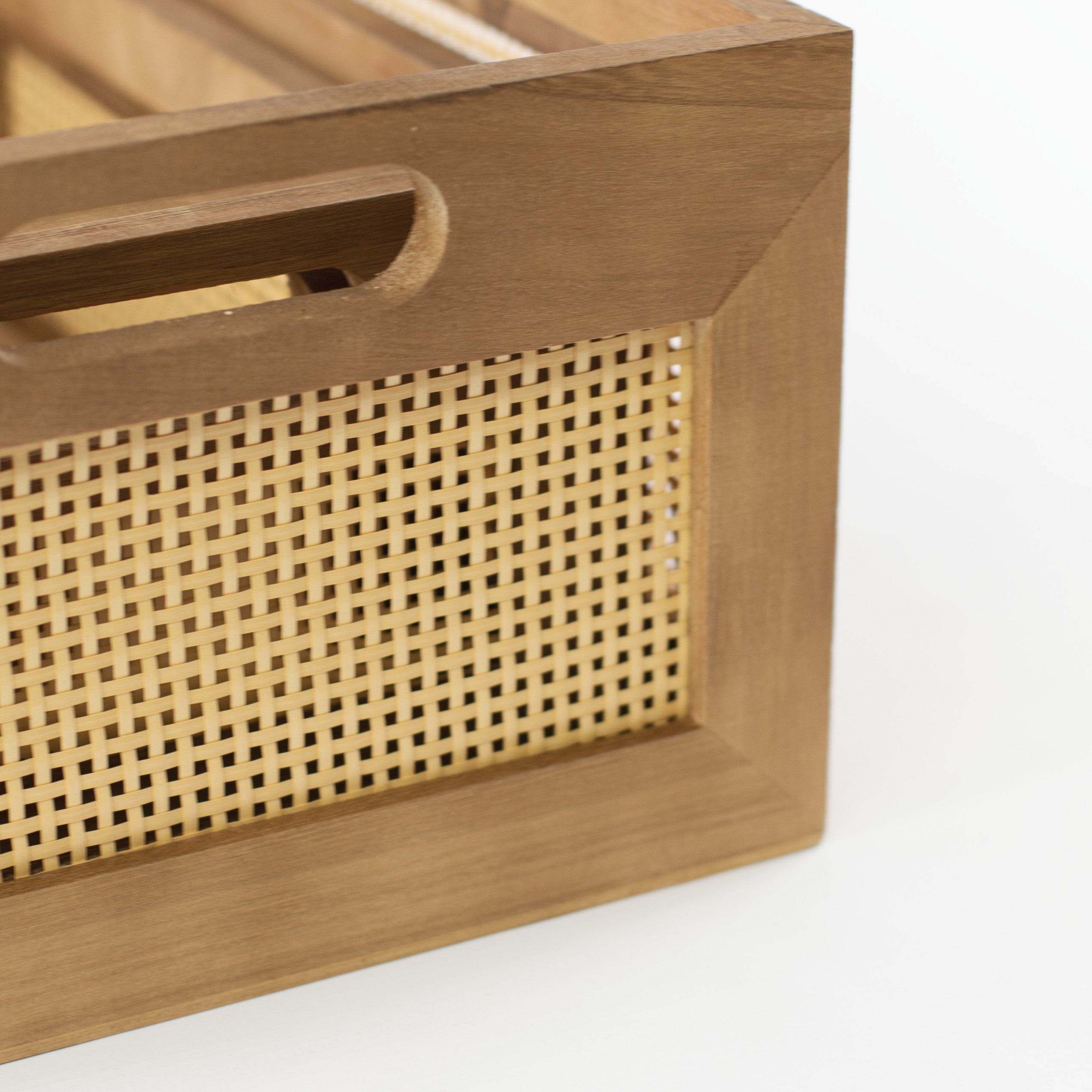 Dark Bamboo Woven Basket - Little Crafts London