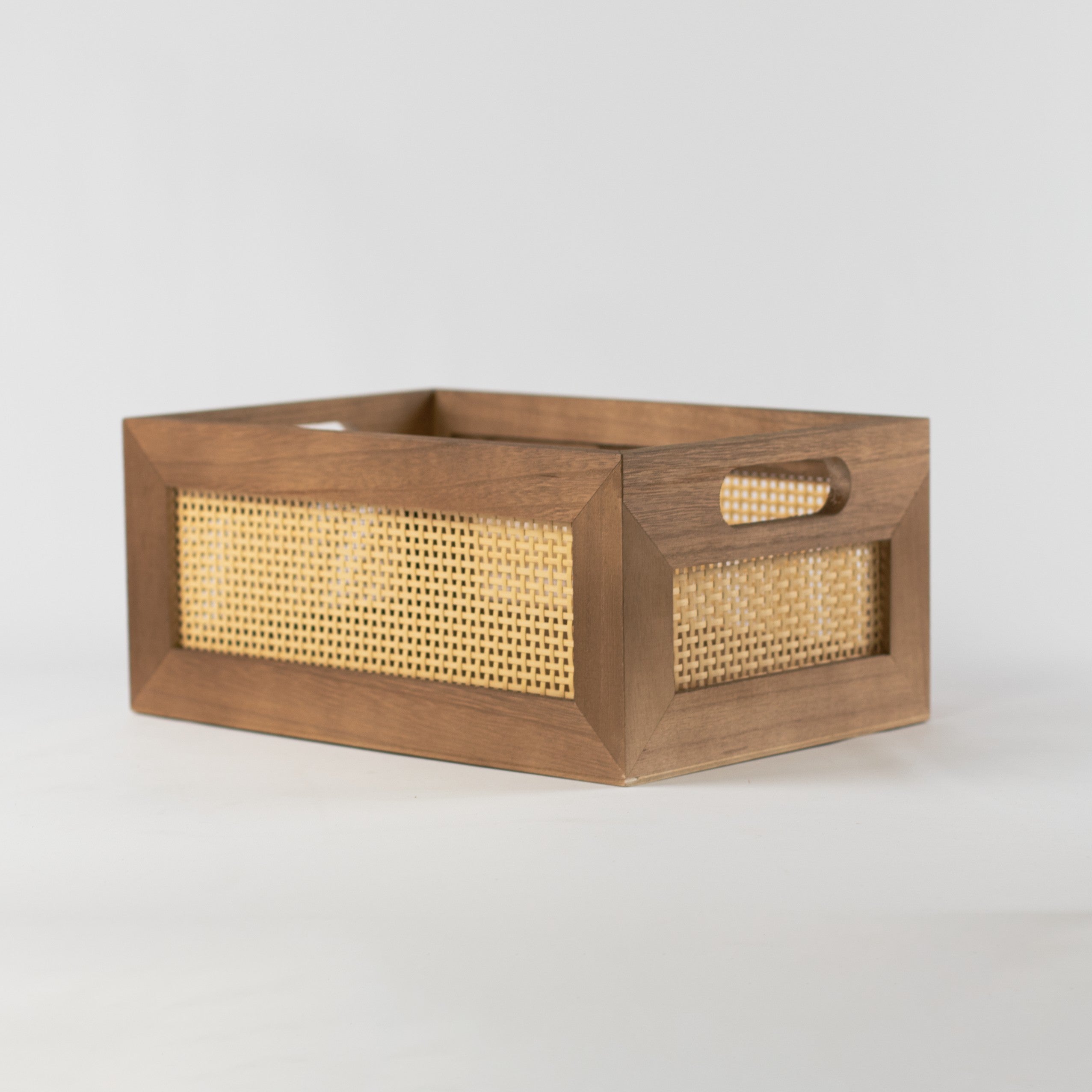 Dark Bamboo Woven Basket - Little Crafts London