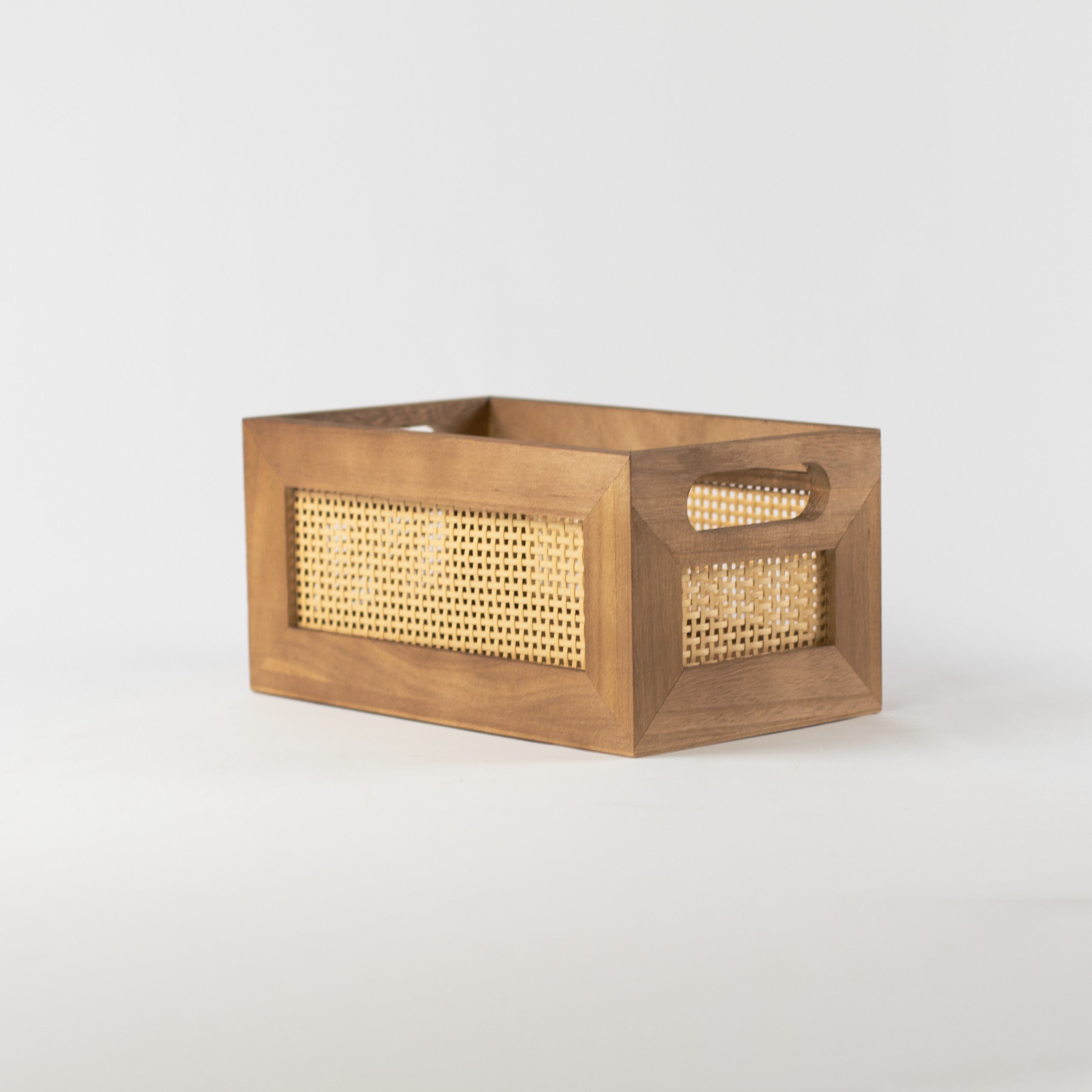 Dark Bamboo Woven Basket - Little Crafts London