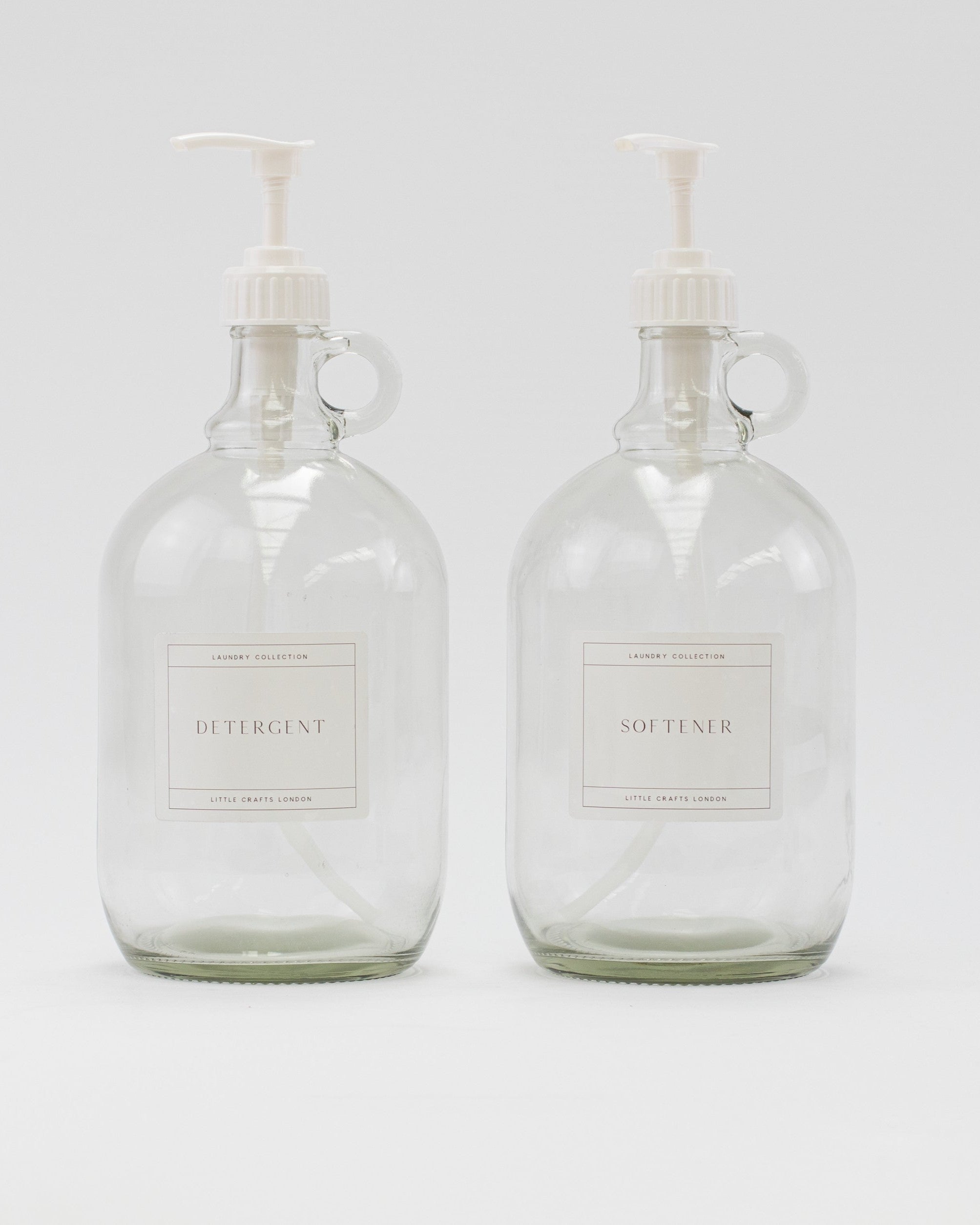 2L Clear Glass Laundry Bottle - Little Crafts London