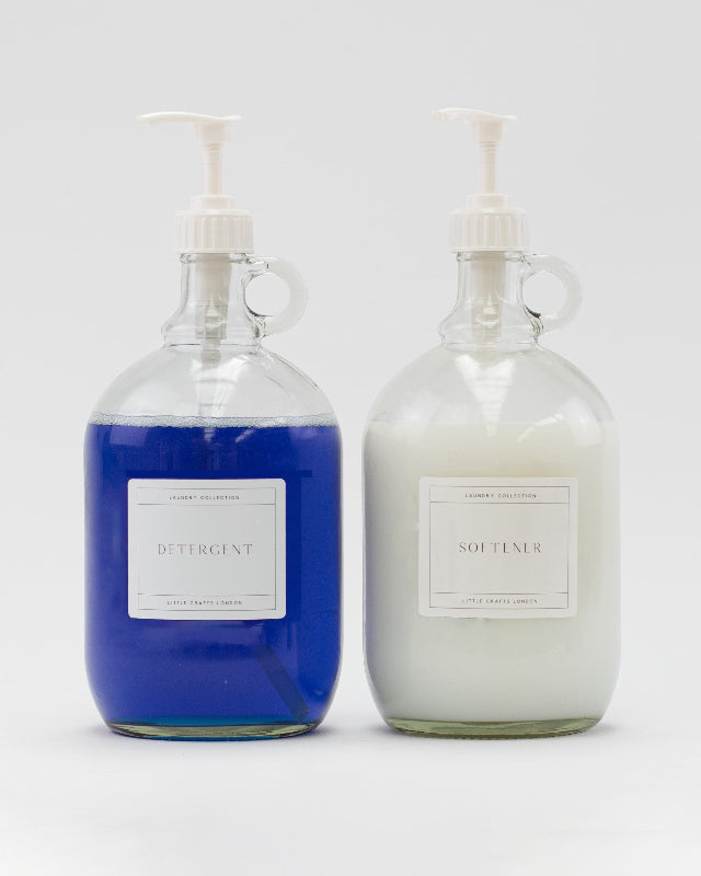 2L Clear Glass Laundry Bottle - Little Crafts London