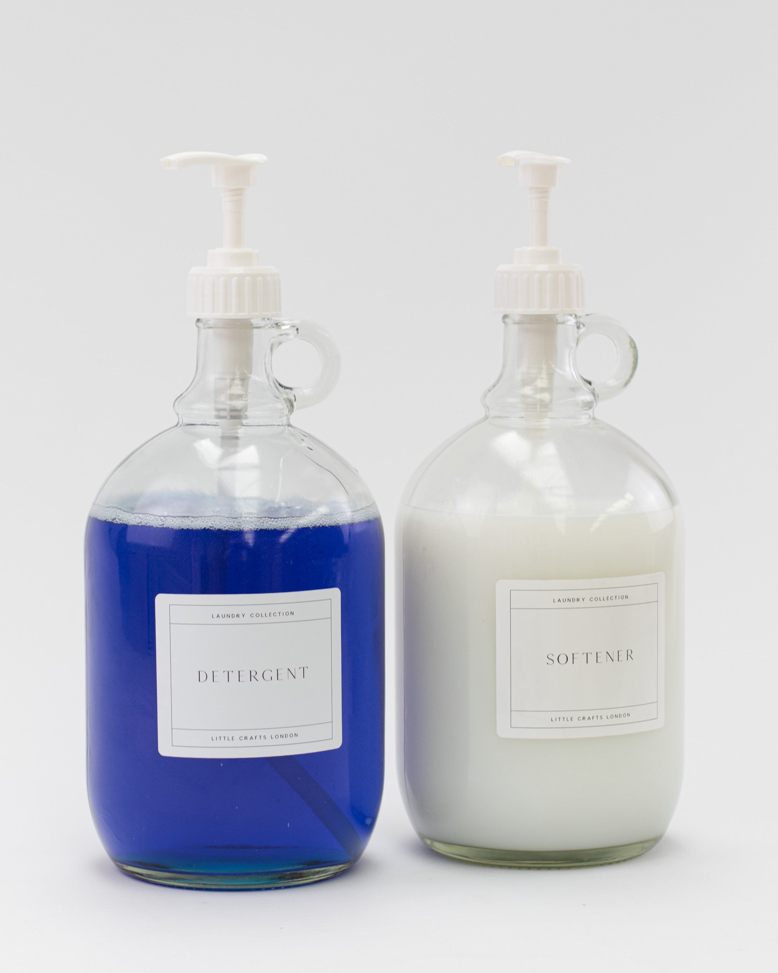 2L Clear Glass Laundry Bottle - Little Crafts London