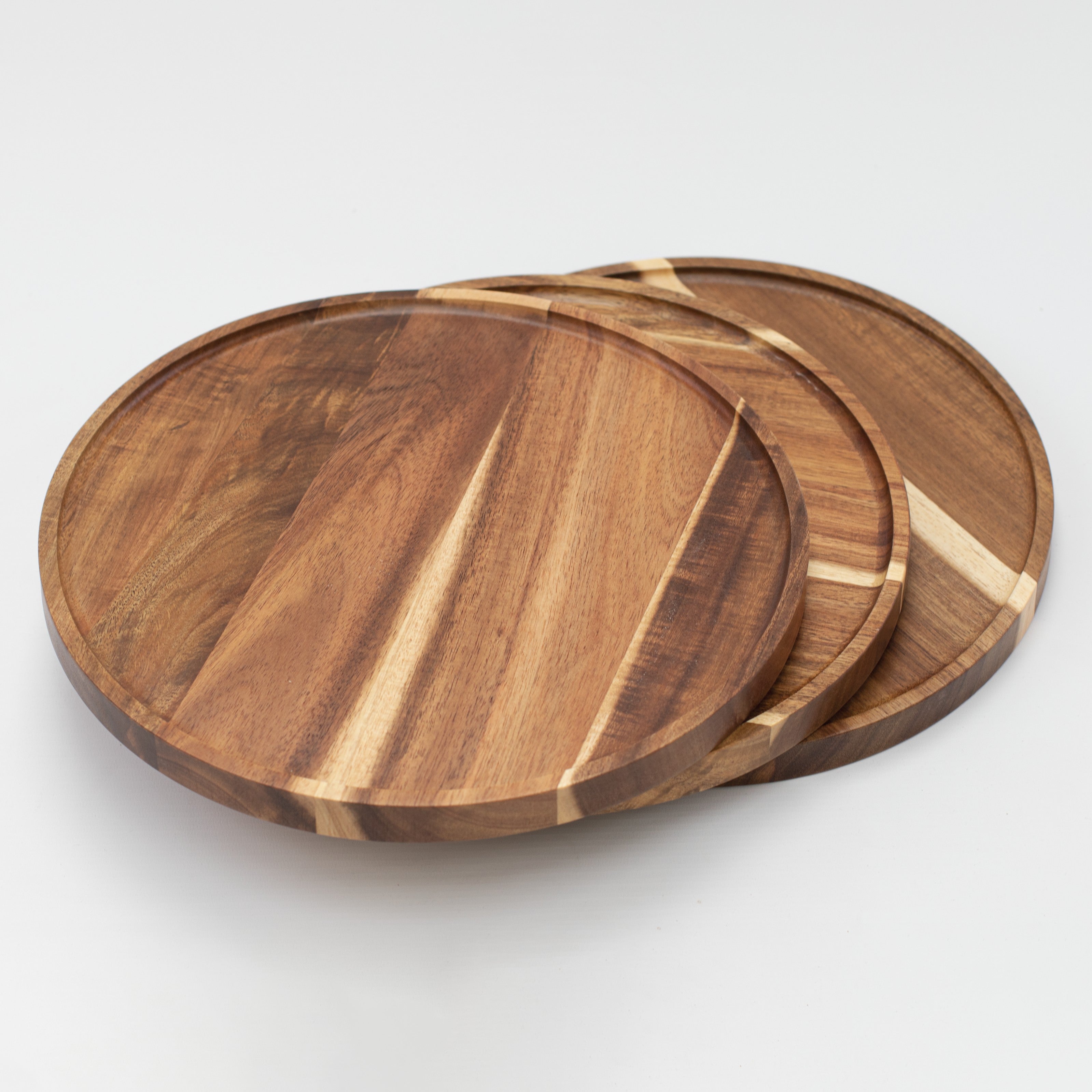 Round Acacia Tray 31.5 CM Diameter - Little Crafts London