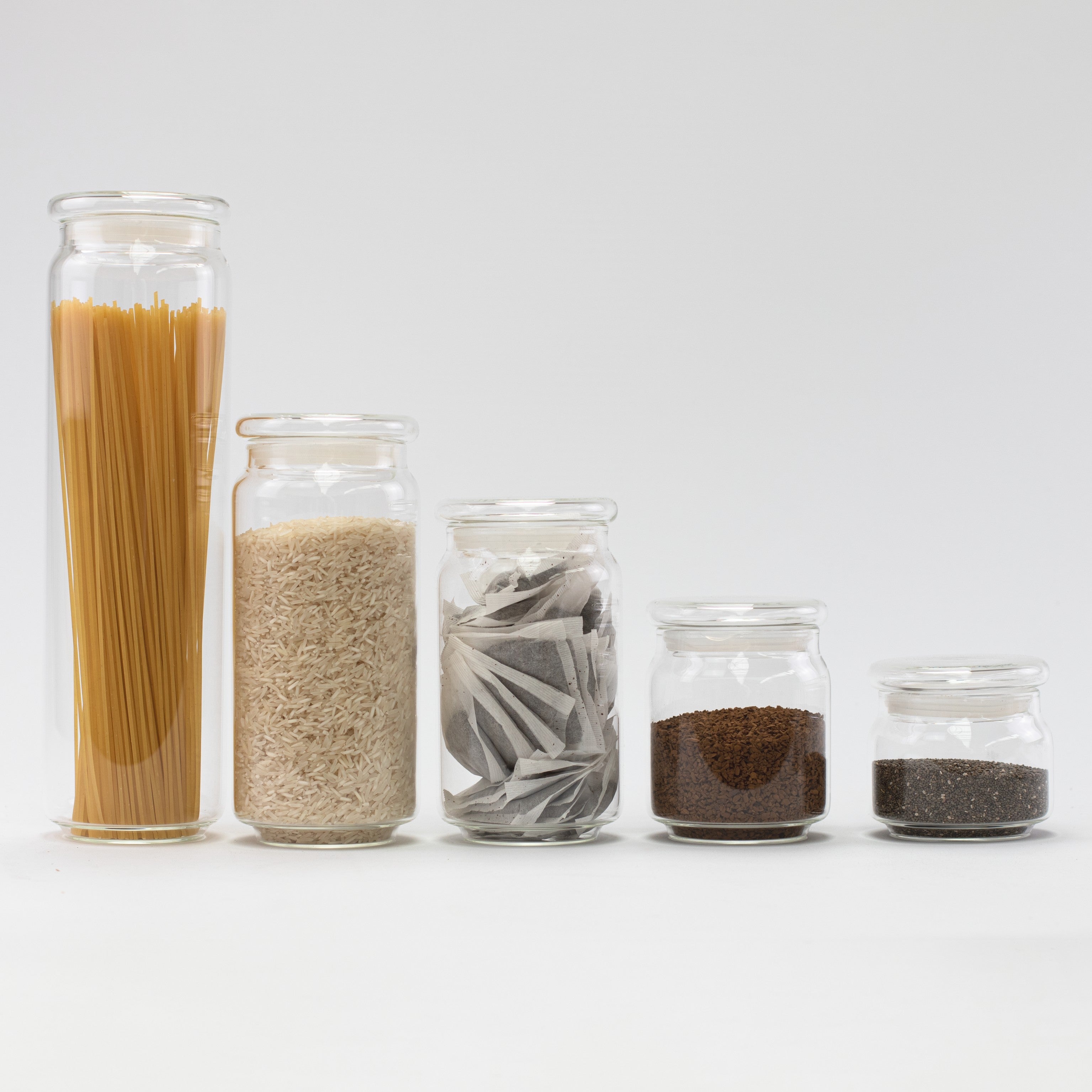 Clear Glass Pantry Jars - Little Crafts London