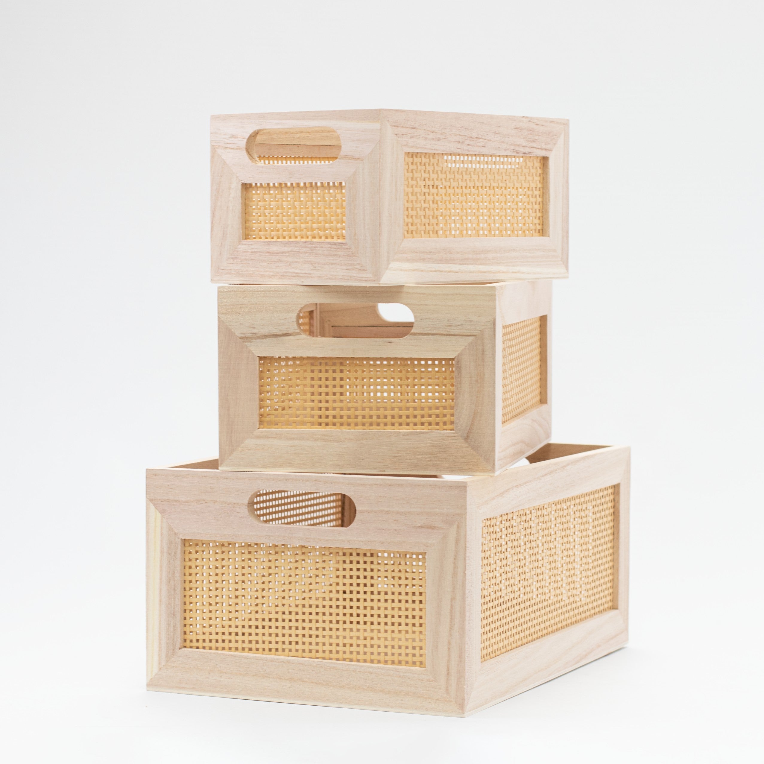 Light Bamboo Woven Basket - Little Crafts London