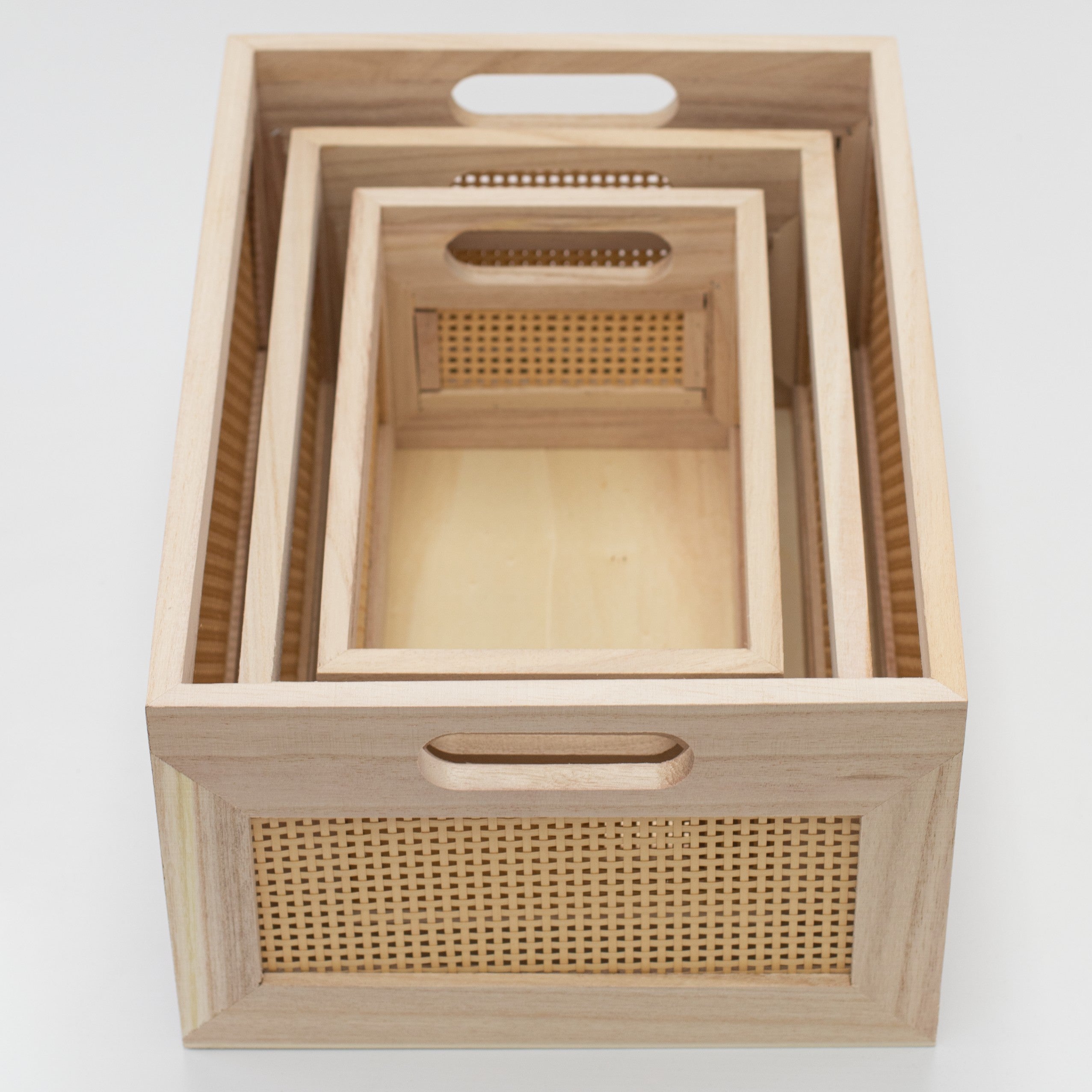 Light Bamboo Woven Basket - Little Crafts London