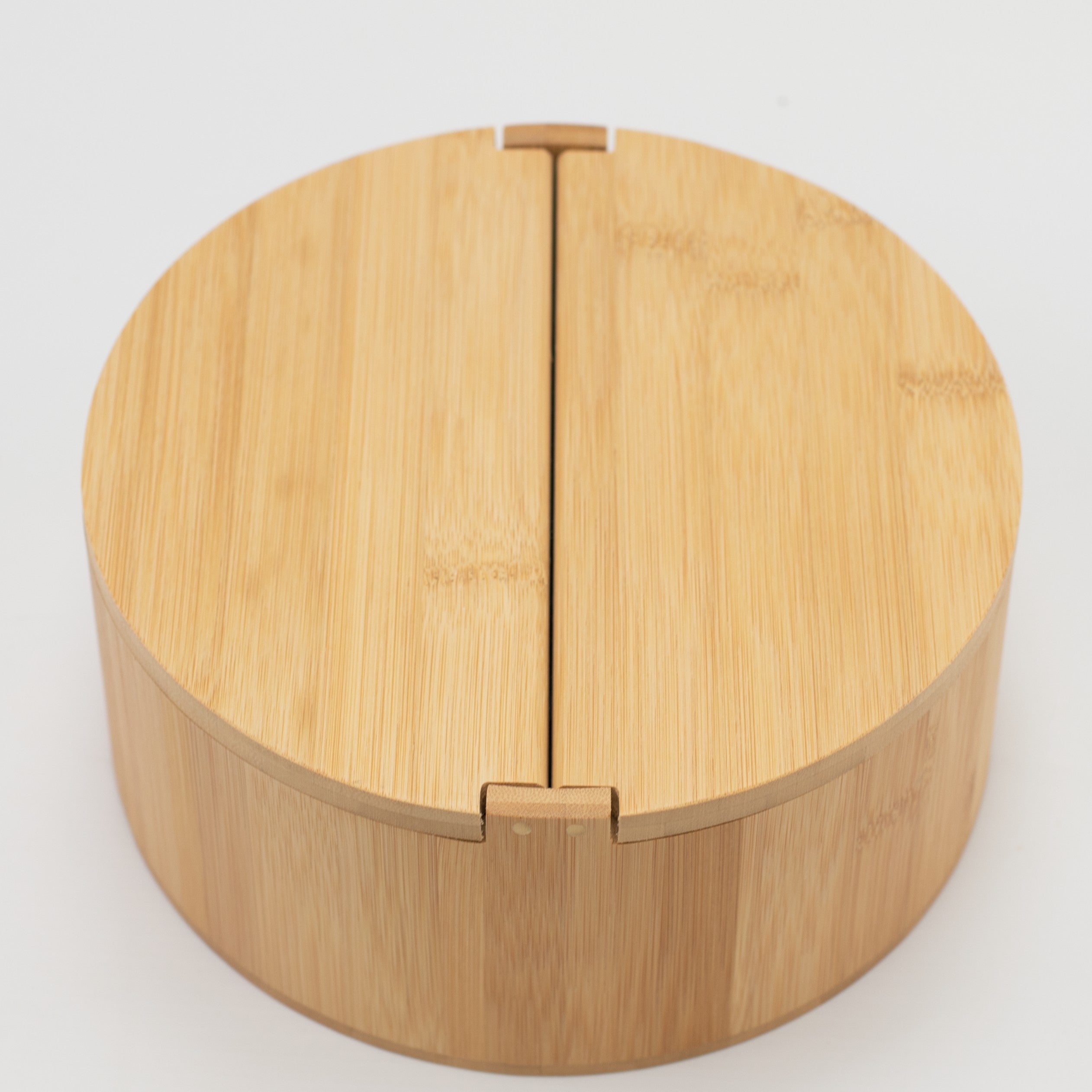 Large Bamboo Round Storage Container - Little Crafts London