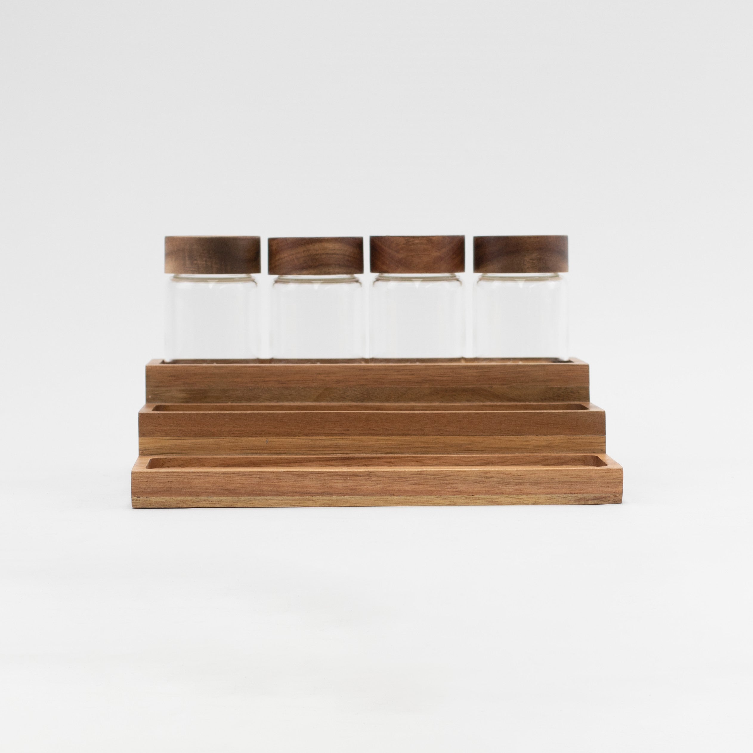 Imperfect Acacia Spice Rack Holder - Little Crafts London