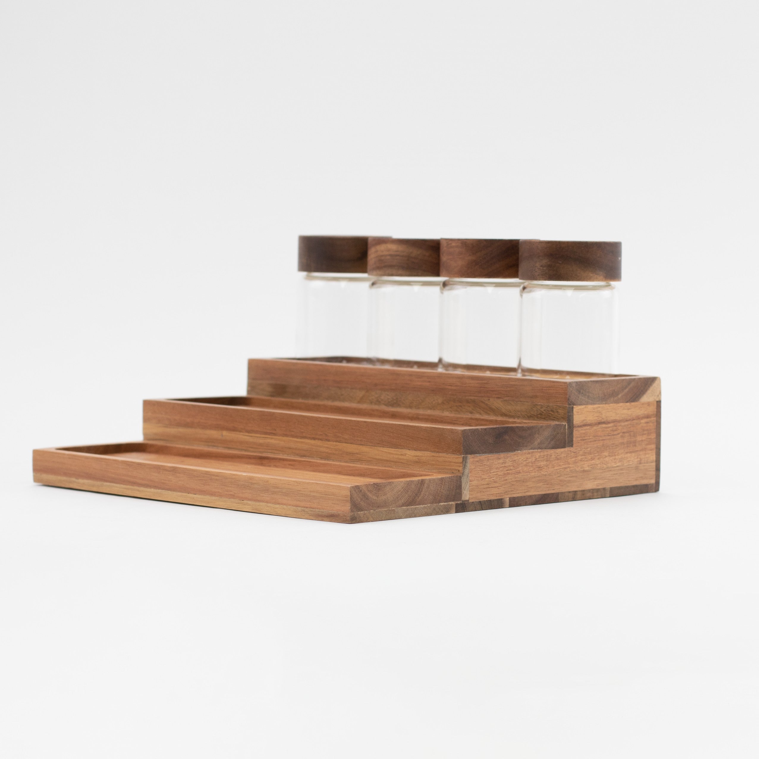 Imperfect Acacia Spice Rack Holder - Little Crafts London