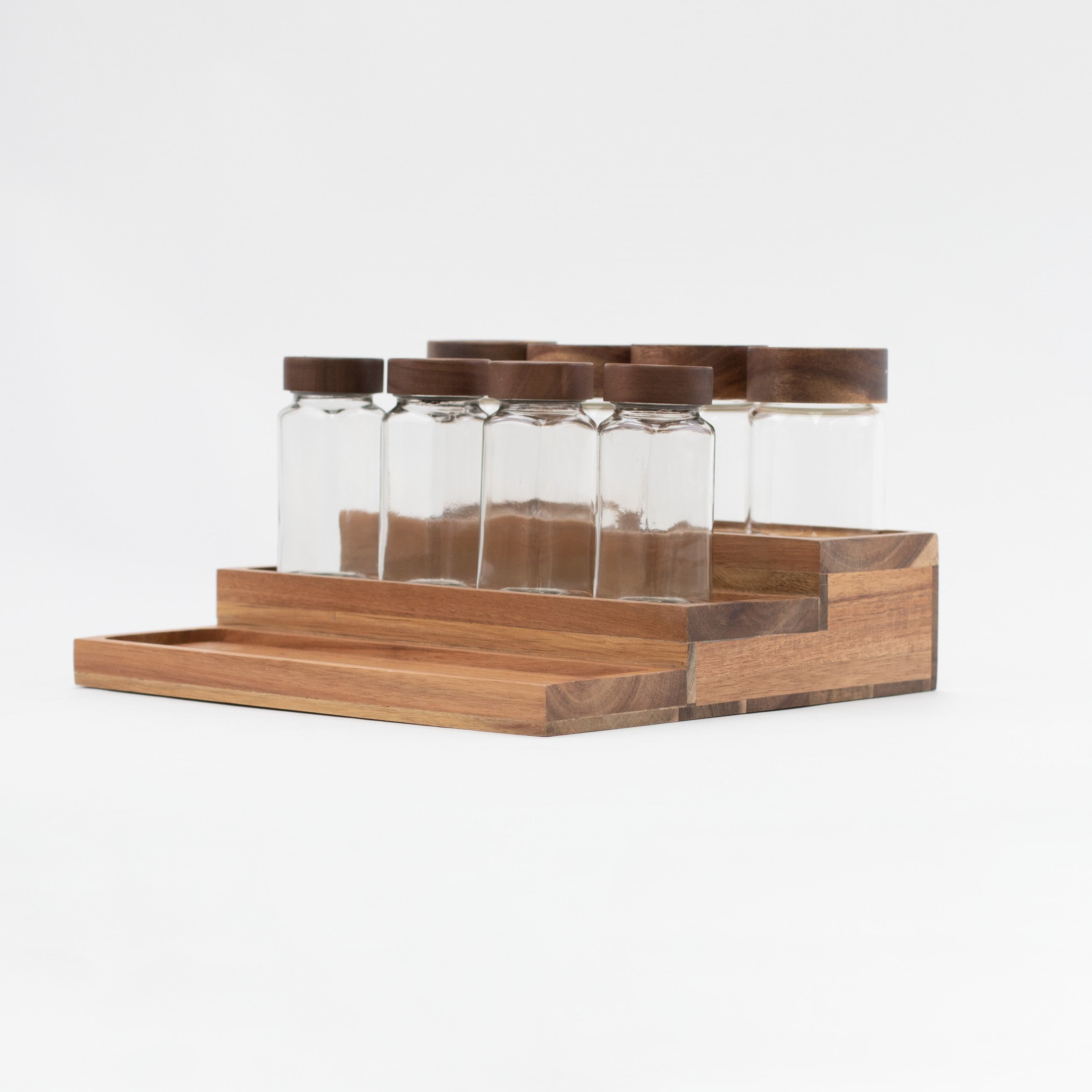 Imperfect Acacia Spice Rack Holder - Little Crafts London