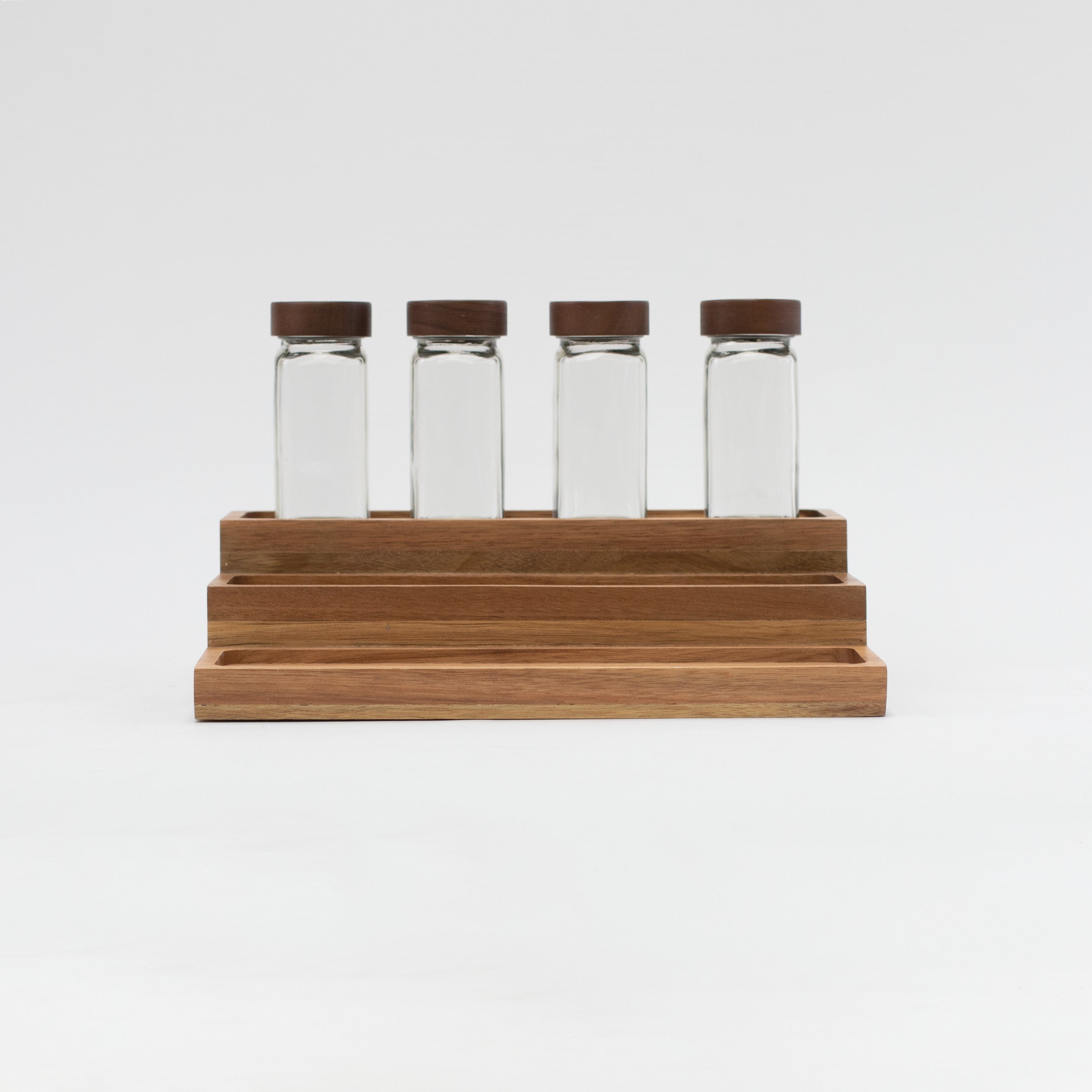 Imperfect Acacia Spice Rack Holder - Little Crafts London