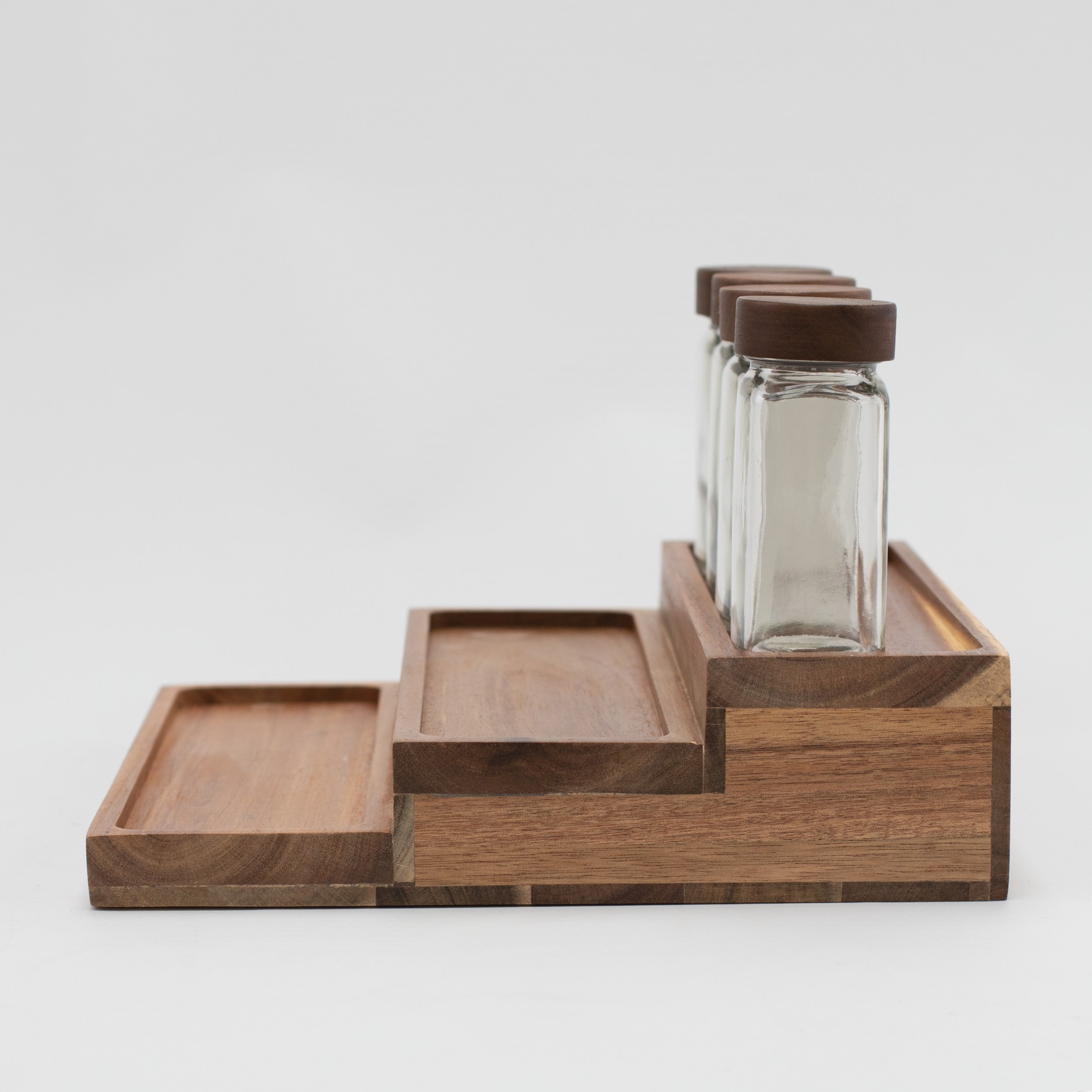 Imperfect Acacia Spice Rack Holder - Little Crafts London