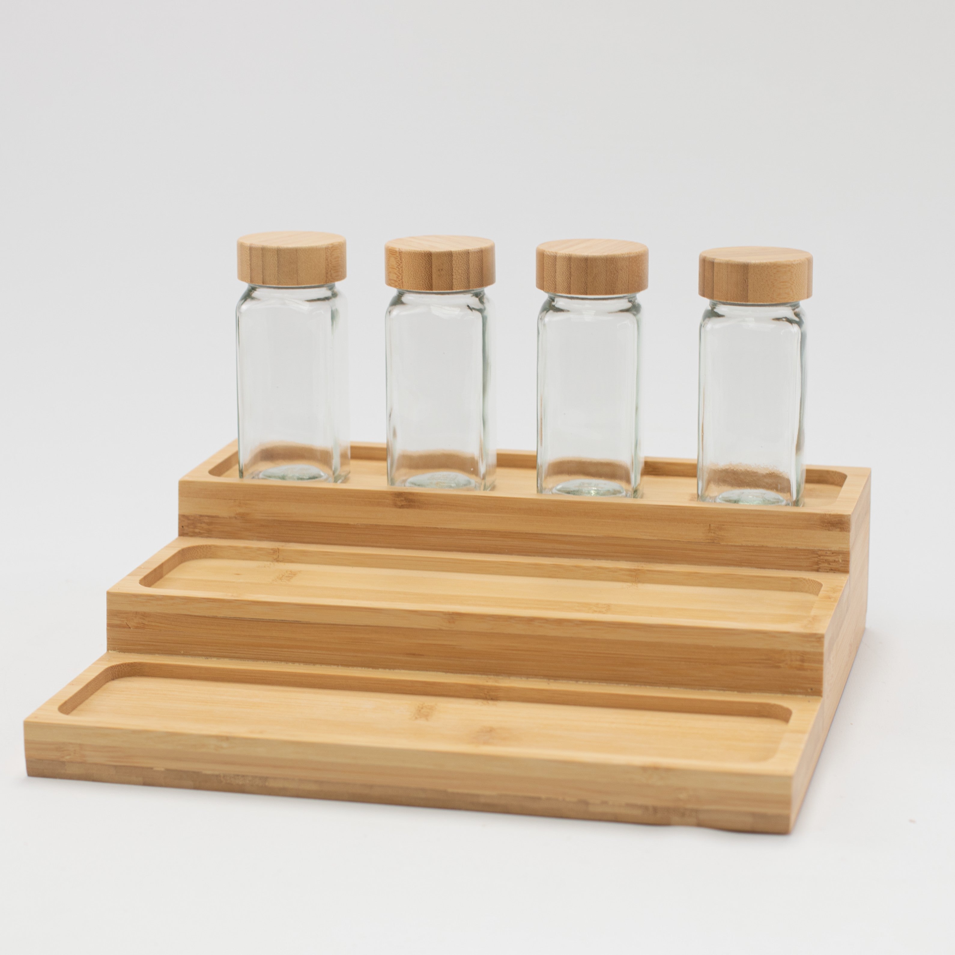 Imperfect Bamboo Spice Rack Holder - Little Crafts London