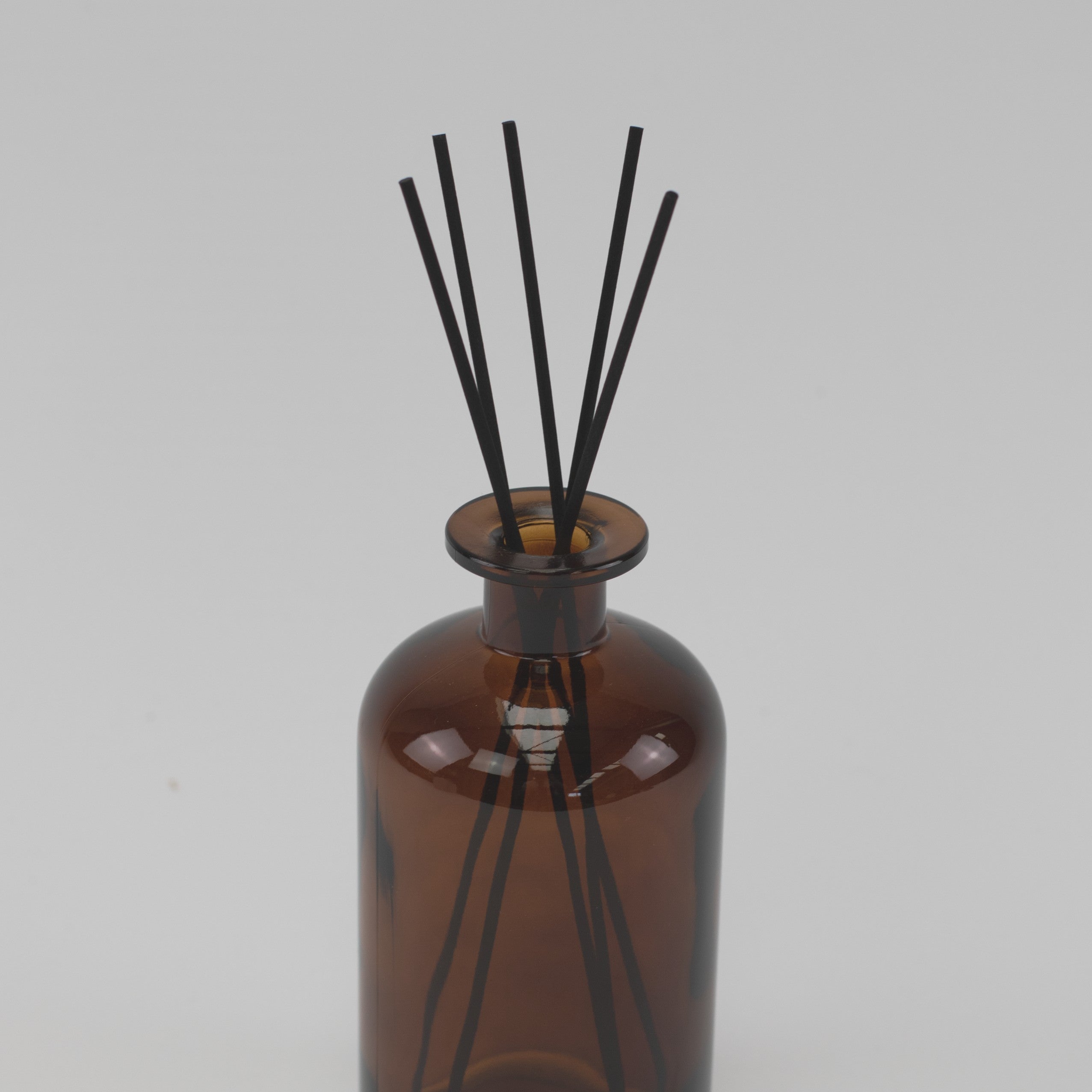 Amber Glass Diffuser Bottle with Reeds - 500 ML - Little Crafts London
