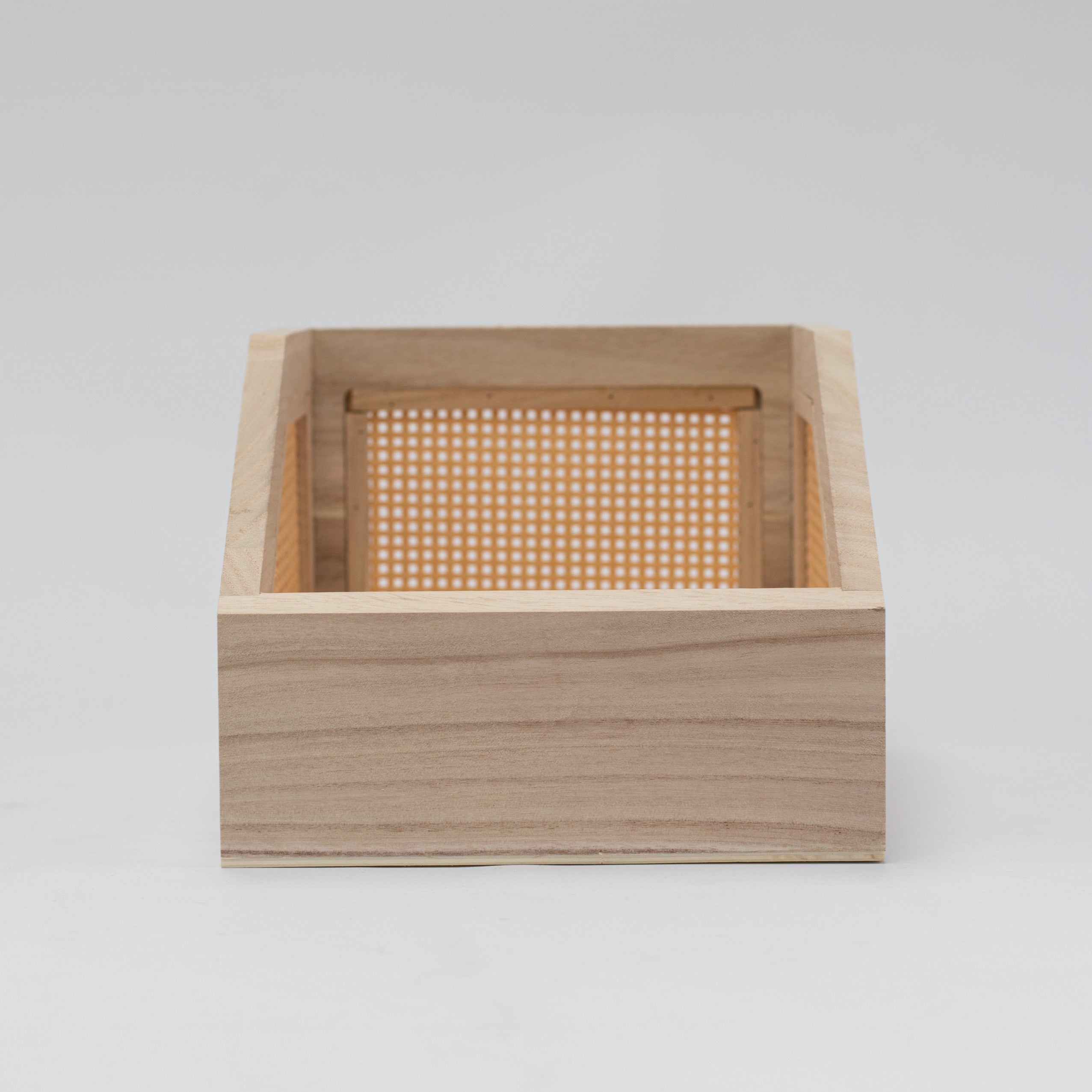 Light Bamboo Woven Open Basket - Little Crafts London