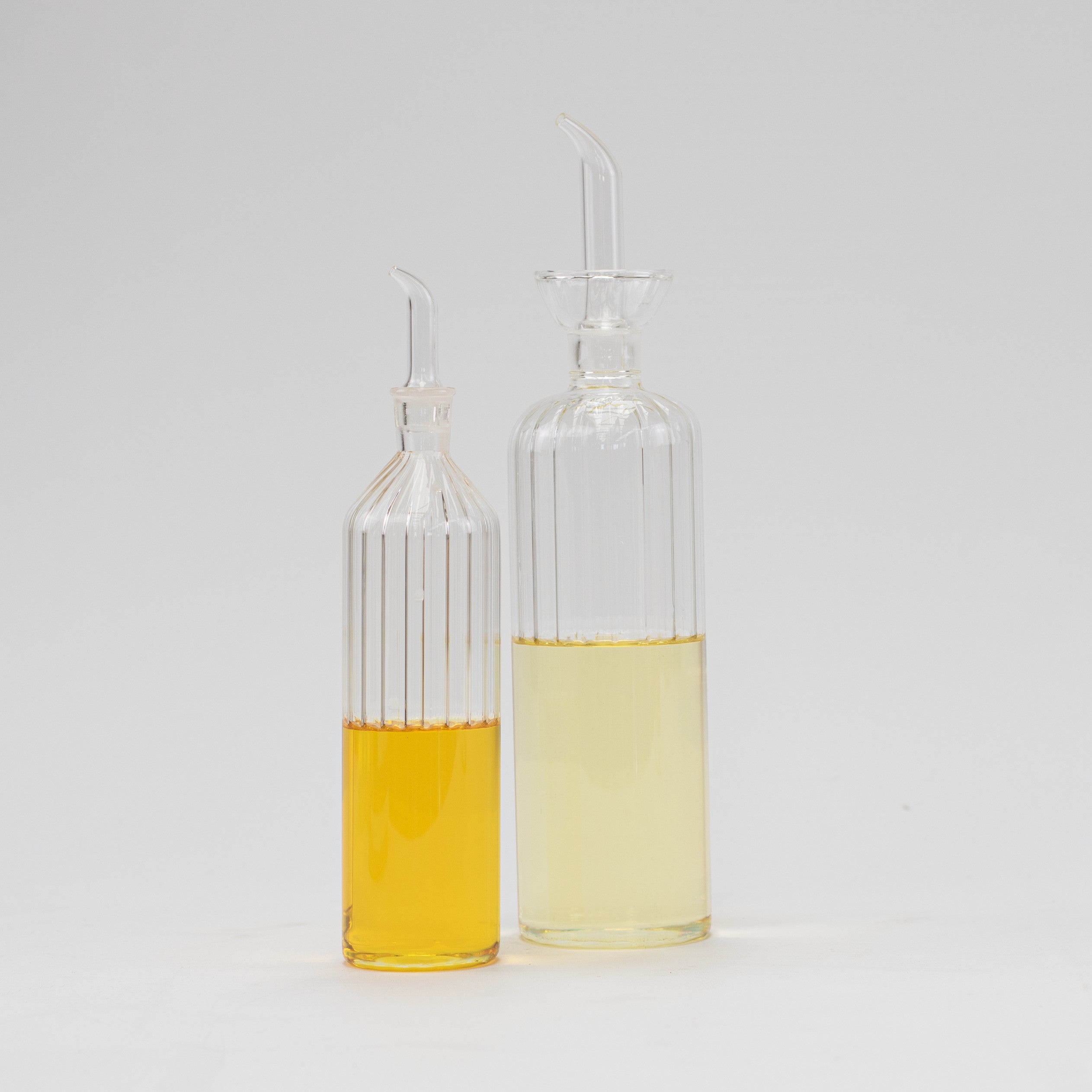 Ribbed Glass Glass Oil Cruet - Little Crafts London