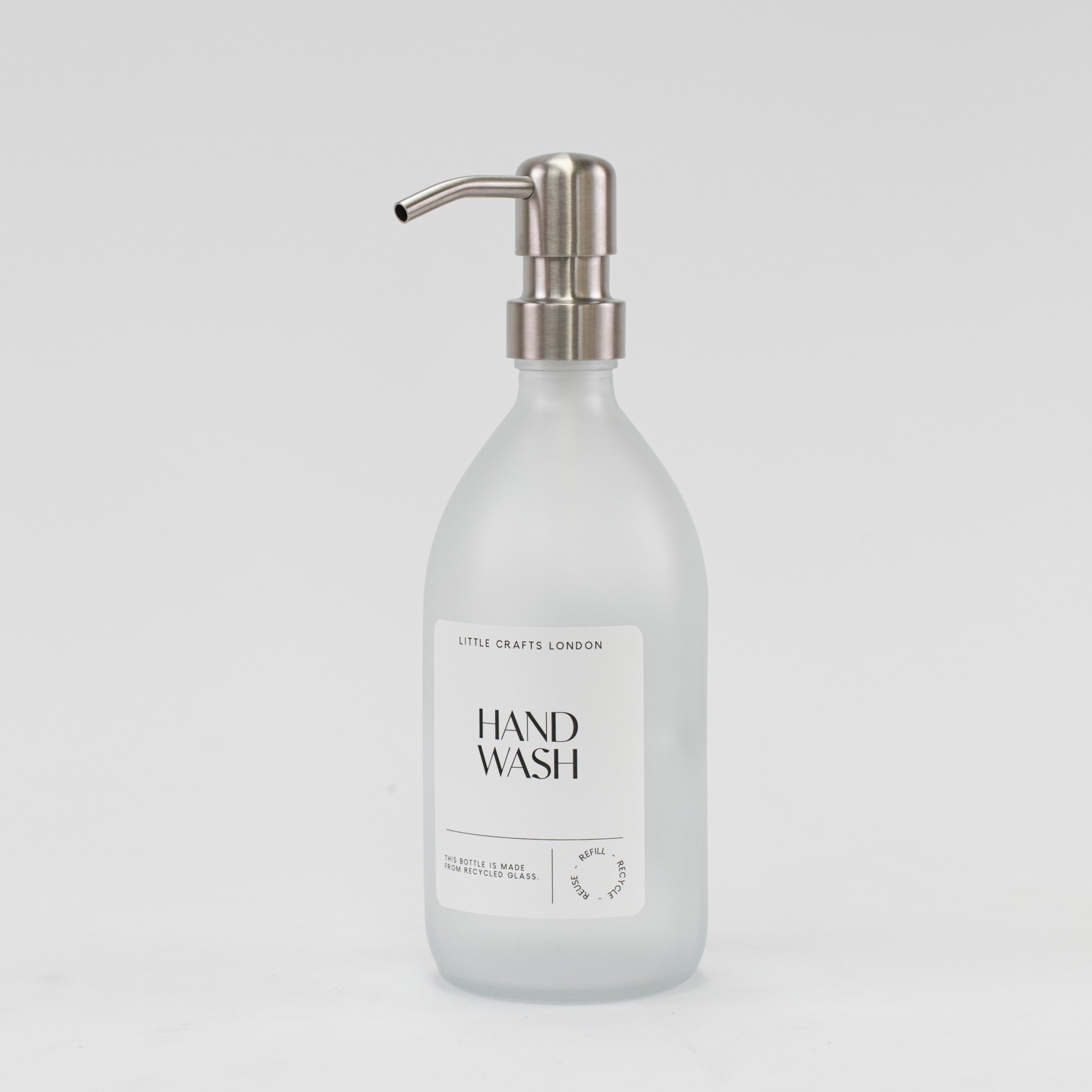 Frosted Clear Soap Dispenser 500 ML - Little Crafts London