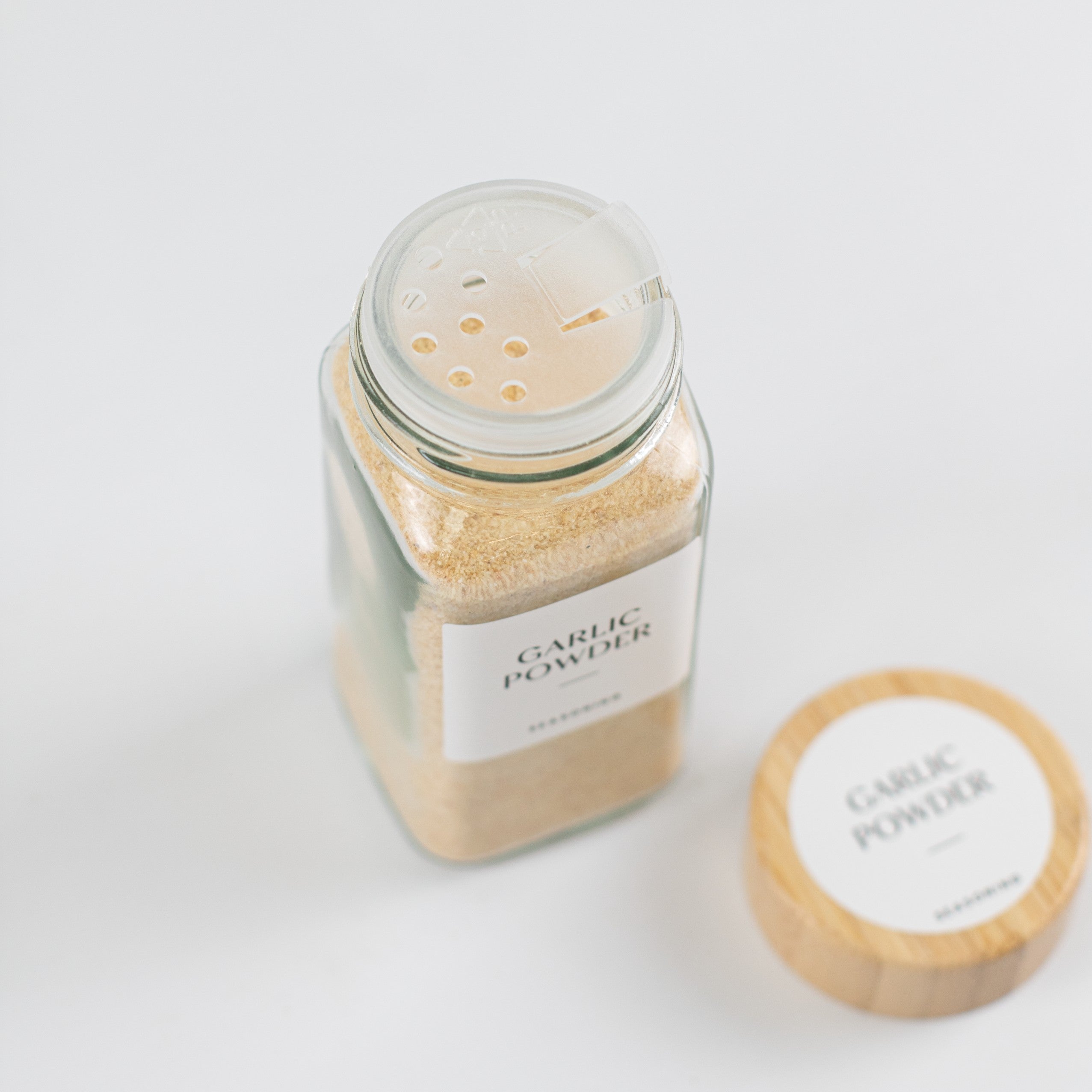 Set of 12 120ML Glass Spice Jar with Bamboo Lid - Little Crafts London