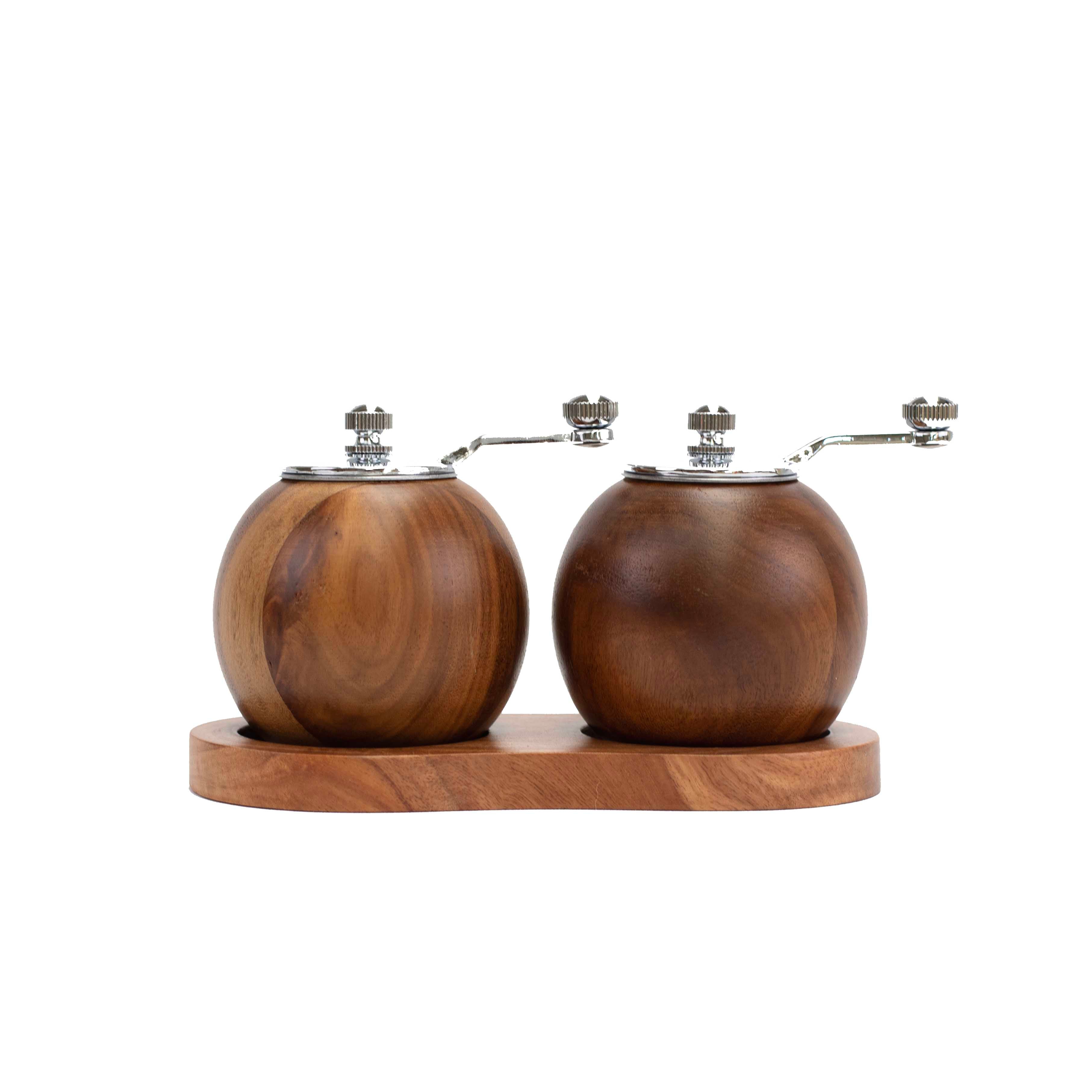 Acacia Salt and Pepper Mill Grinder Set