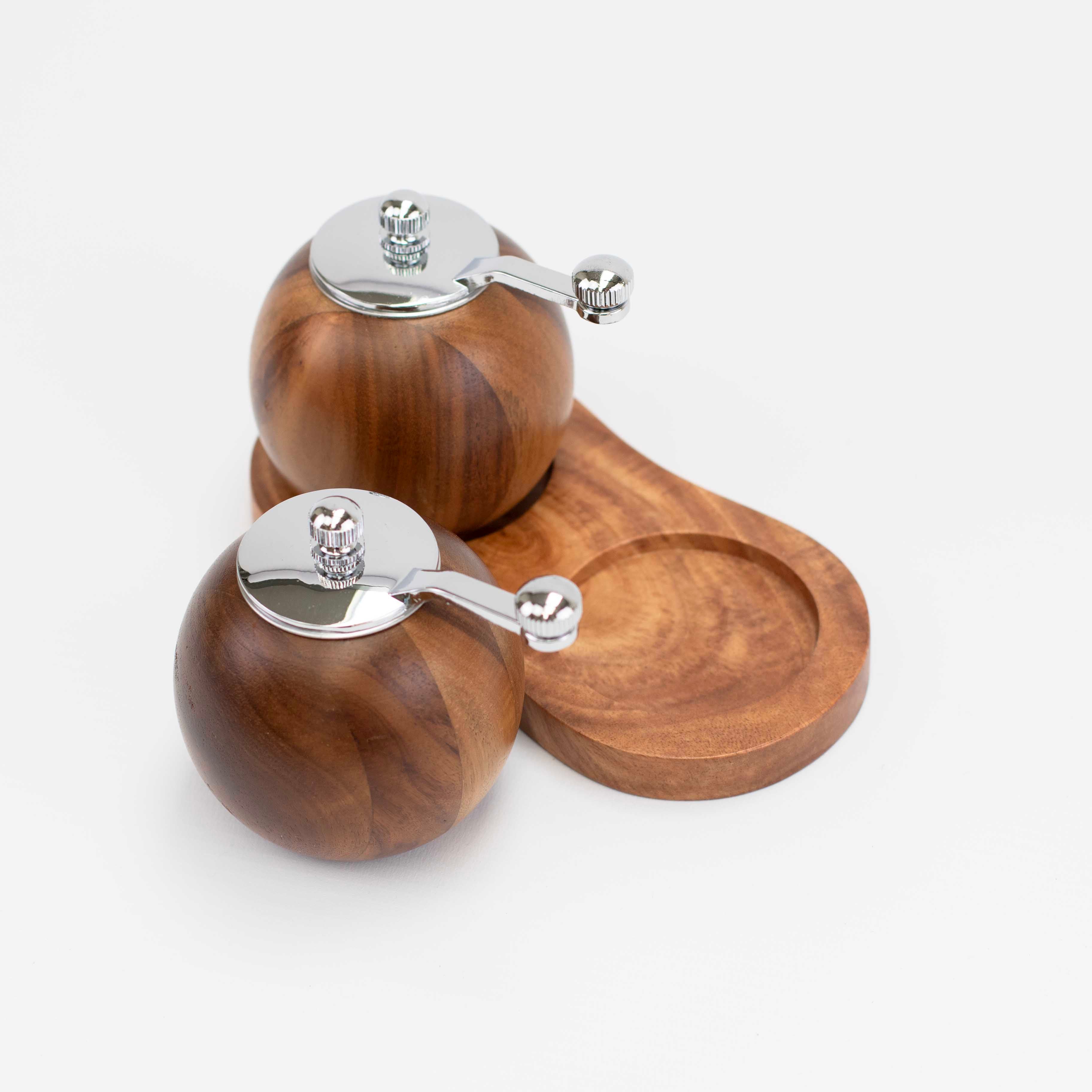 Acacia Salt and Pepper Mill Grinder Set