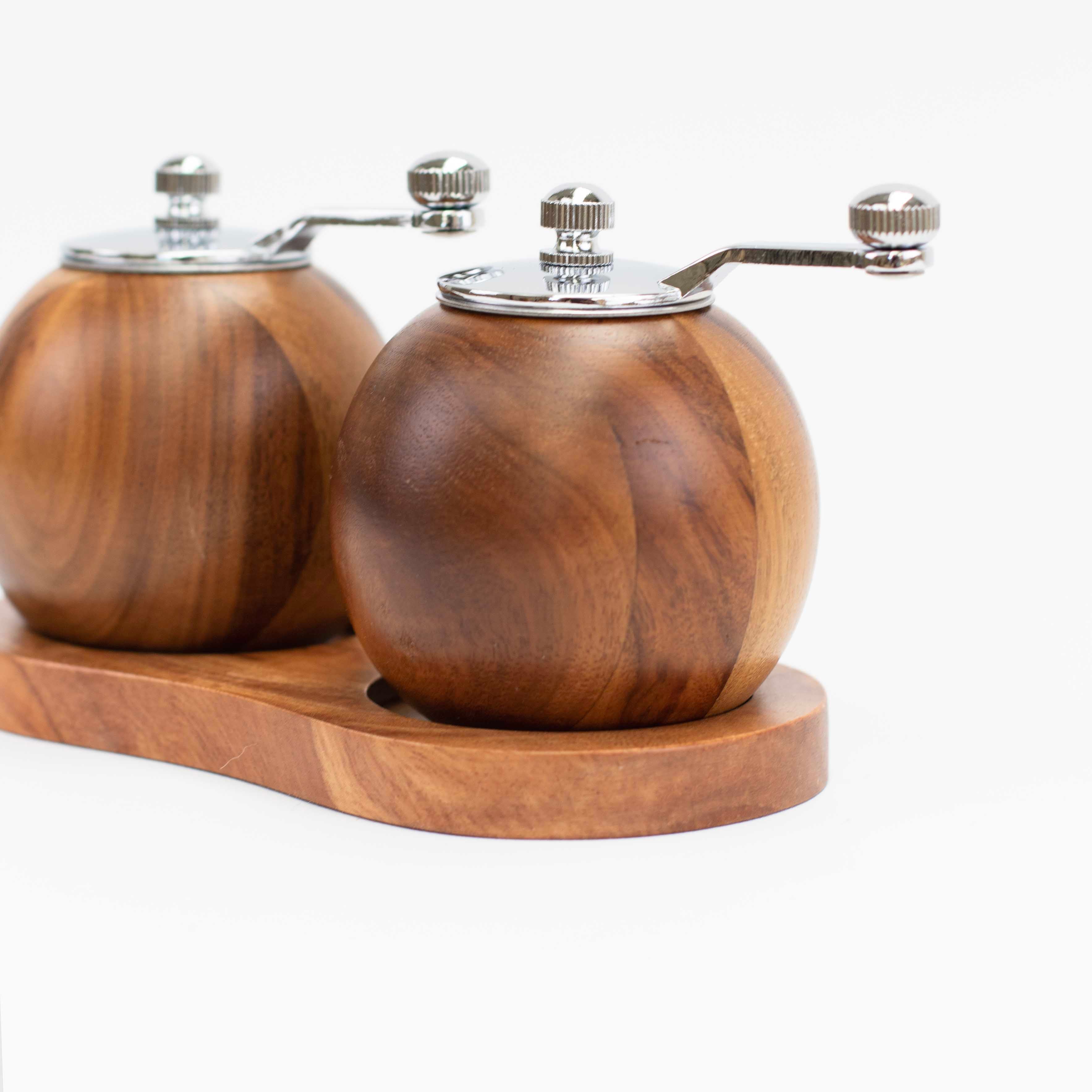 Acacia Salt and Pepper Mill Grinder Set