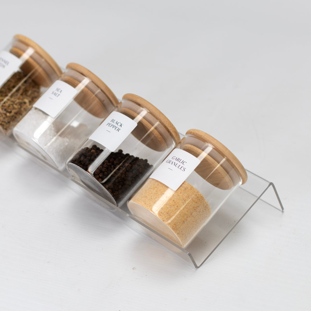 Clear Plastic Spice Drawer Organiser
