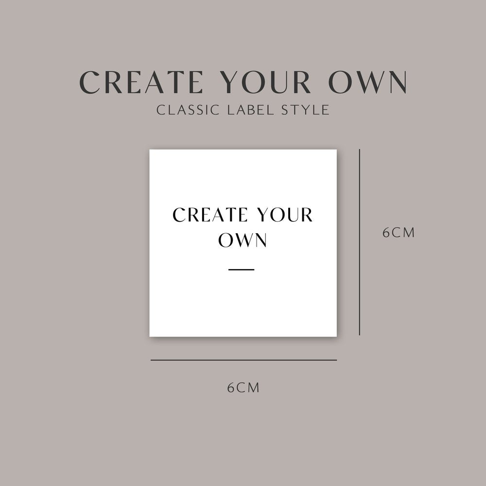 Create your own labels! Classic Personalised White Pantry Labels 6 CM x 6 CM - Little Crafts London