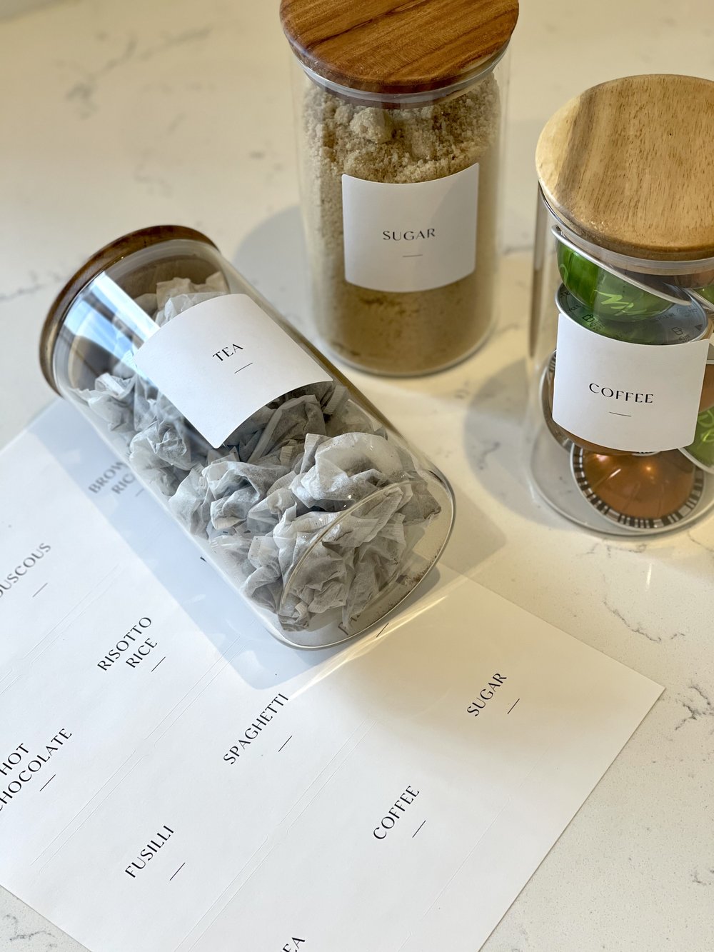 Create your own labels! Classic Personalised White Pantry Labels 6 CM x 6 CM - Little Crafts London