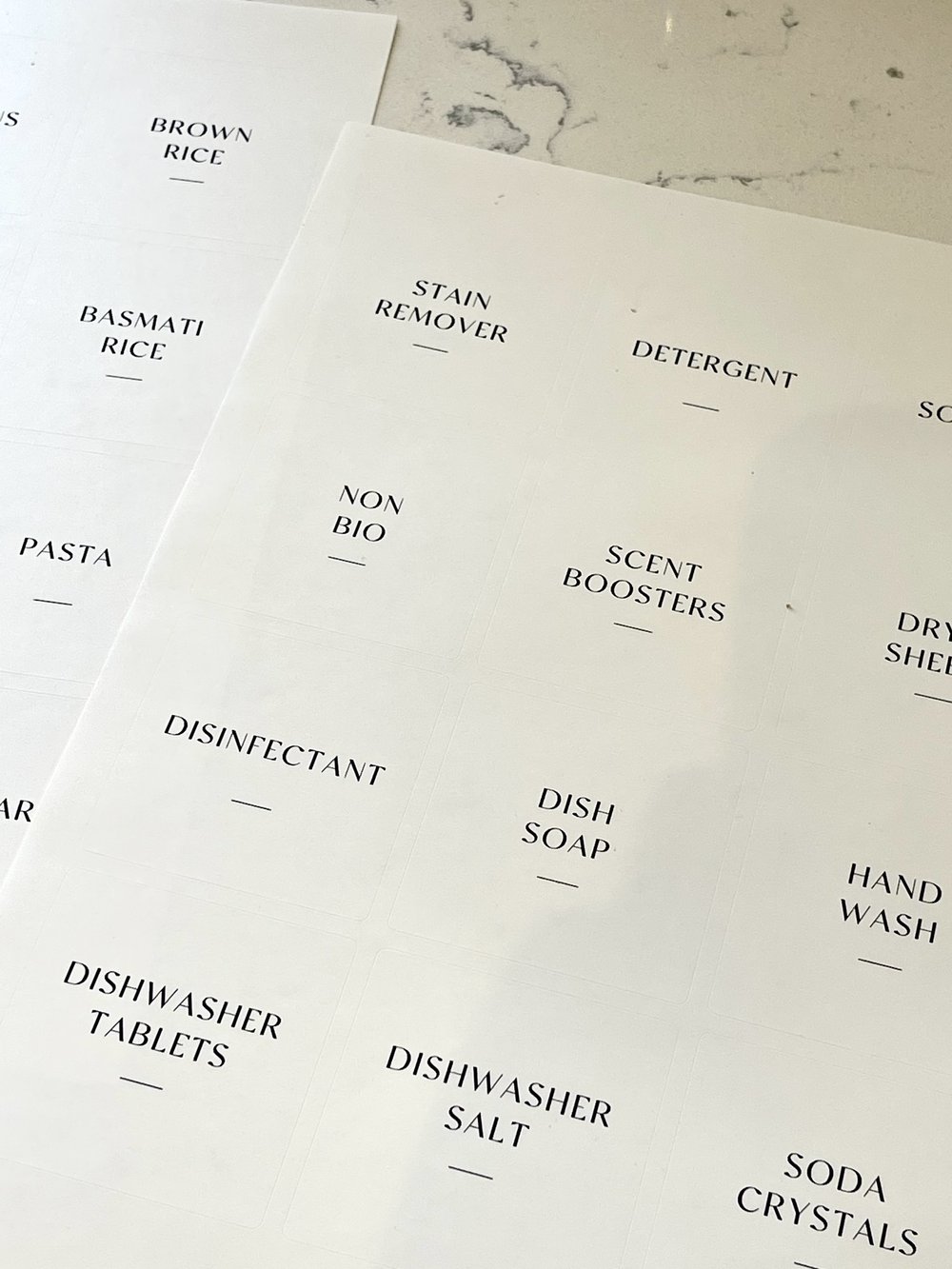 Create your own labels! Classic Personalised White Pantry Labels 6 CM x 6 CM - Little Crafts London