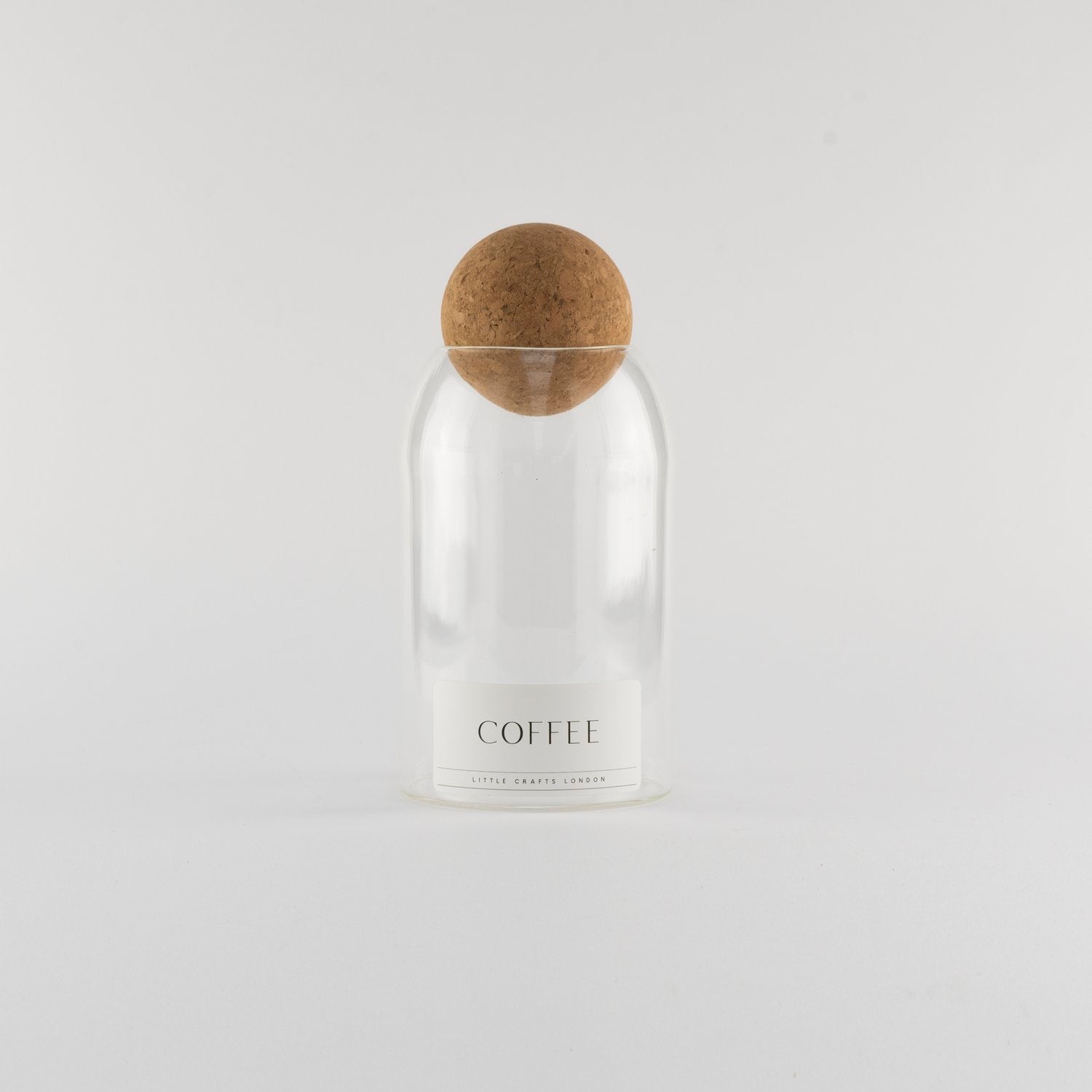 Cork Ball Jar with Label 800ml - Little Crafts London