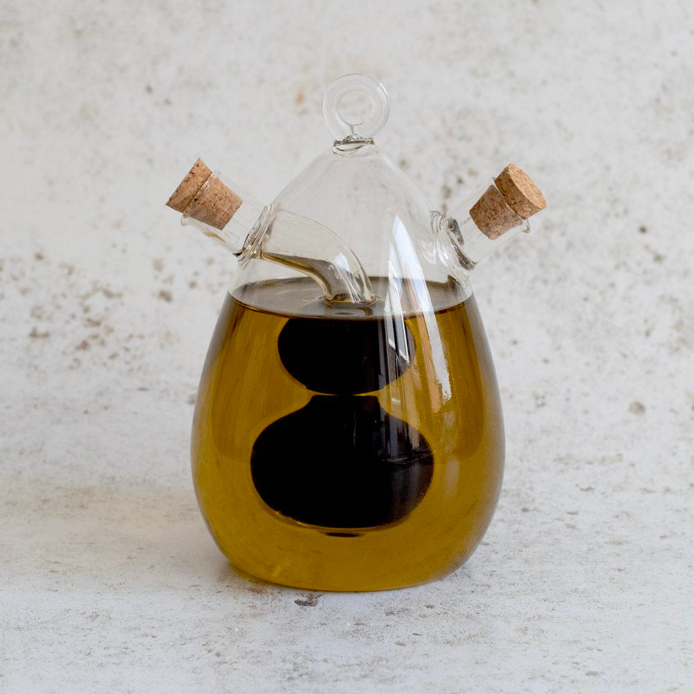 2-in-1 Glass Oil & Vinegar Dispenser - Little Crafts London