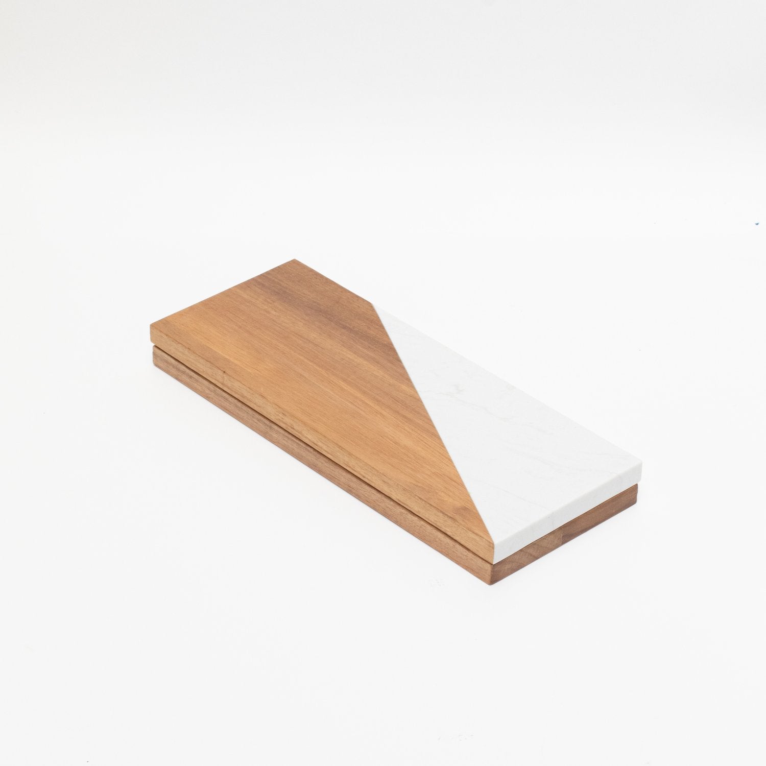 Acacia / Marble Rectangle Tray - Little Crafts London