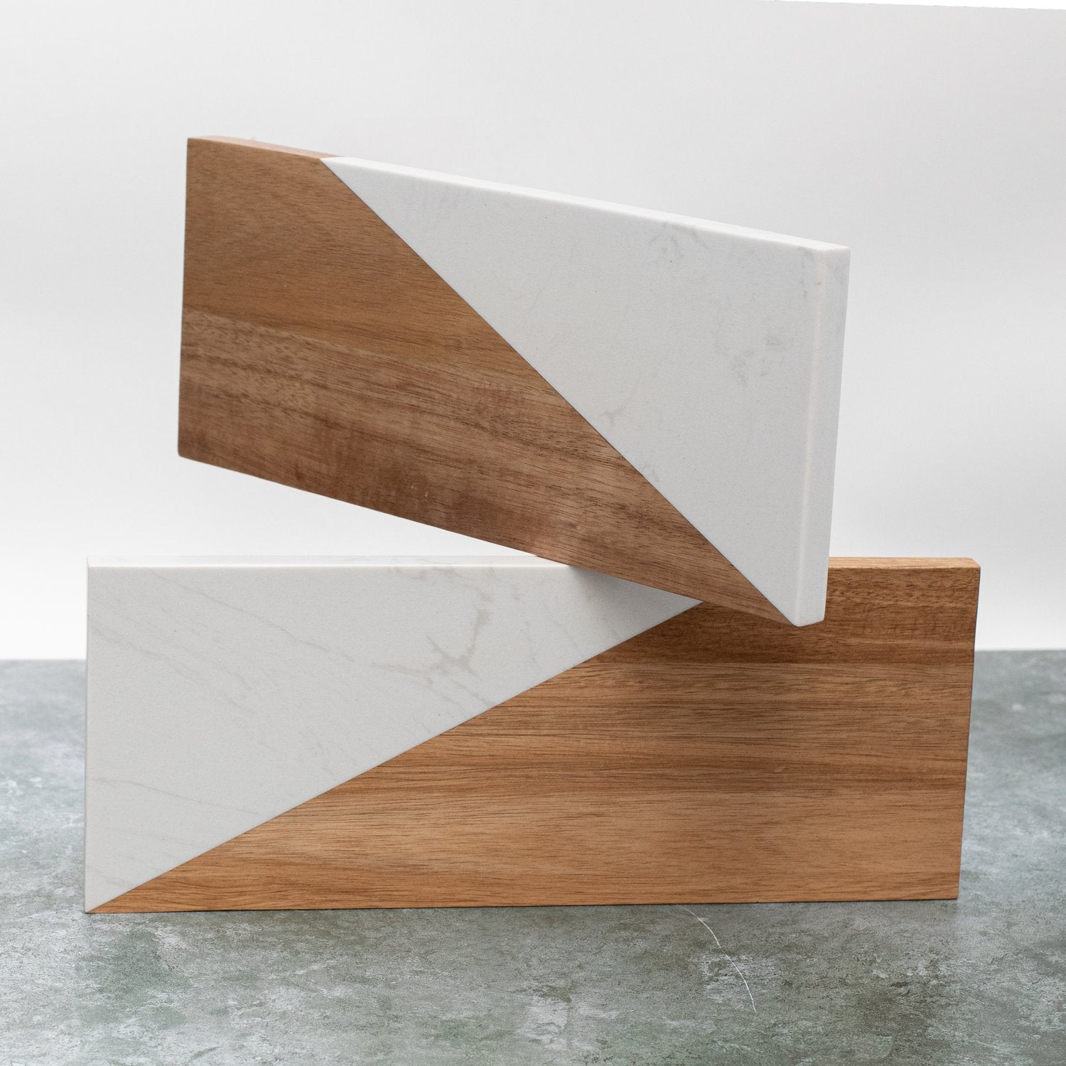 Acacia / Marble Rectangle Tray - Little Crafts London