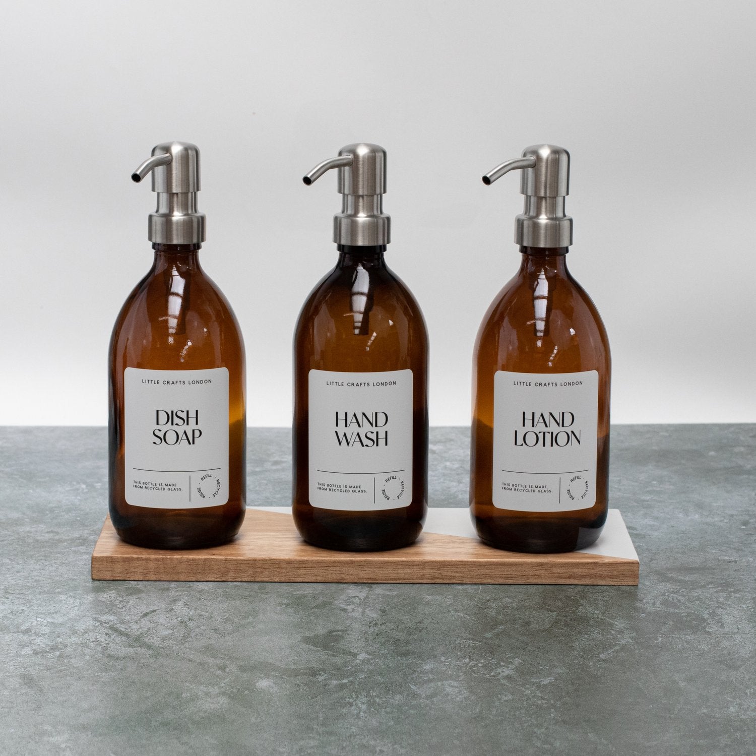 Acacia / Marble Rectangle Tray - Little Crafts London