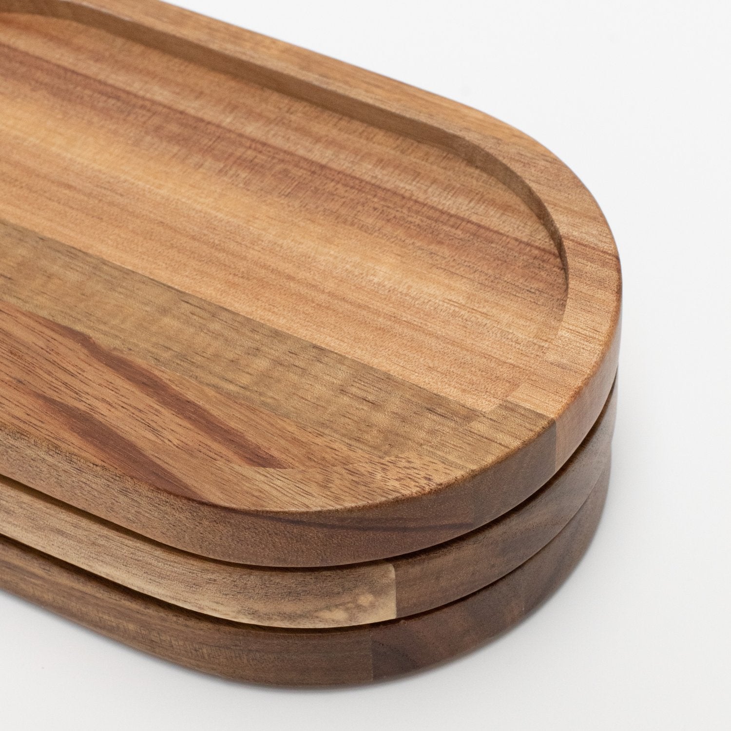 Acacia Wood Oval Tray - Little Crafts London