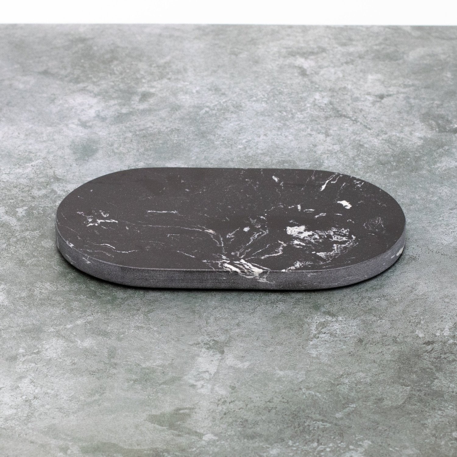 Black Marble Oval Tray - Little Crafts London
