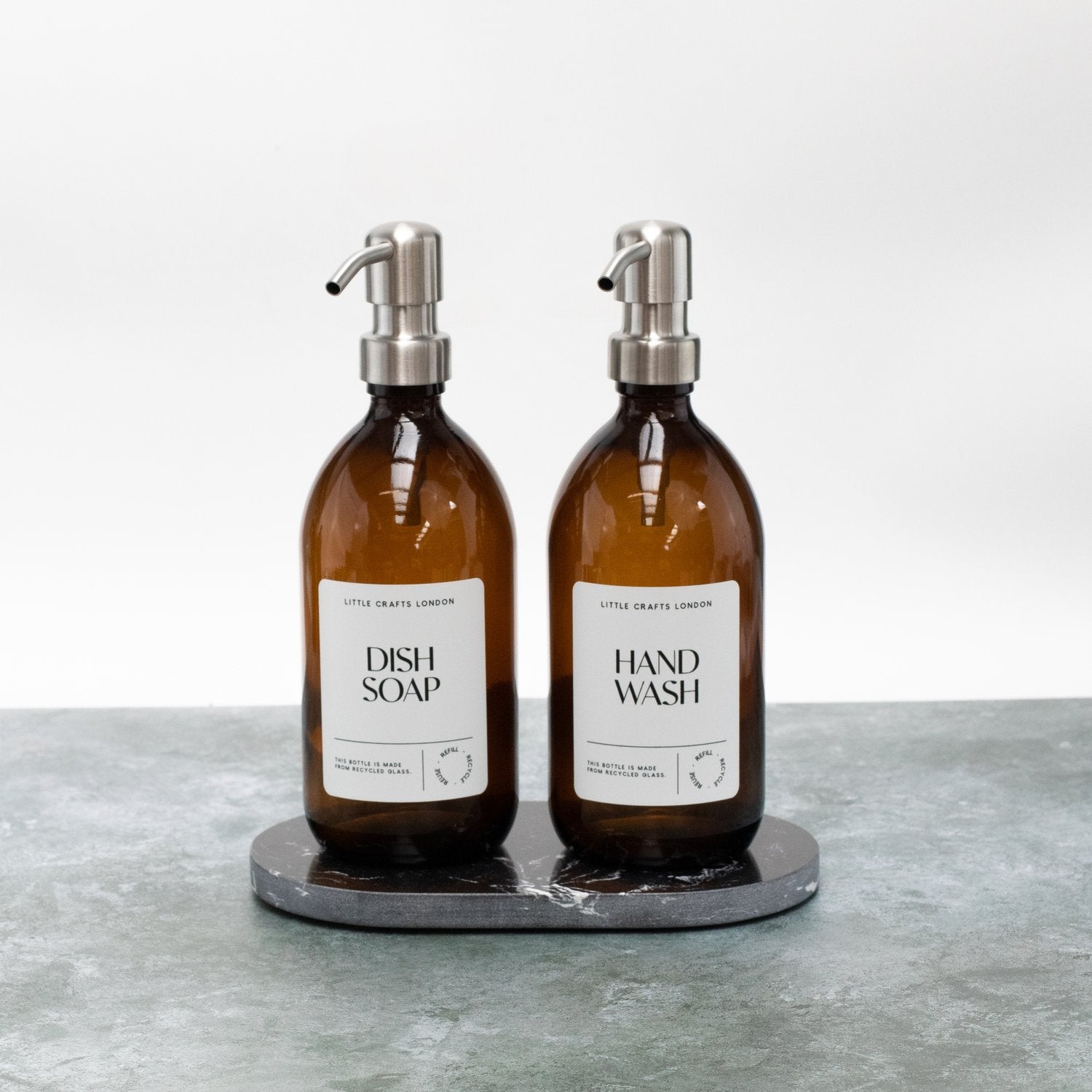 Black Marble Oval Tray - Little Crafts London