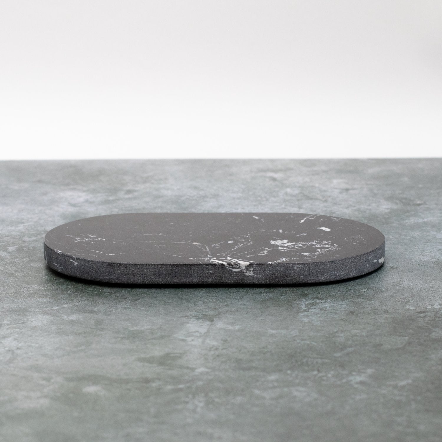 Black Marble Oval Tray - Little Crafts London
