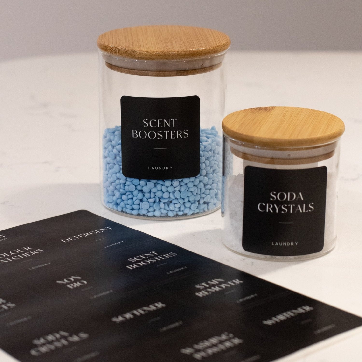 Black Waterproof Laundry Labels 6 CM x 6 CM (12 Labels) - Little Crafts London