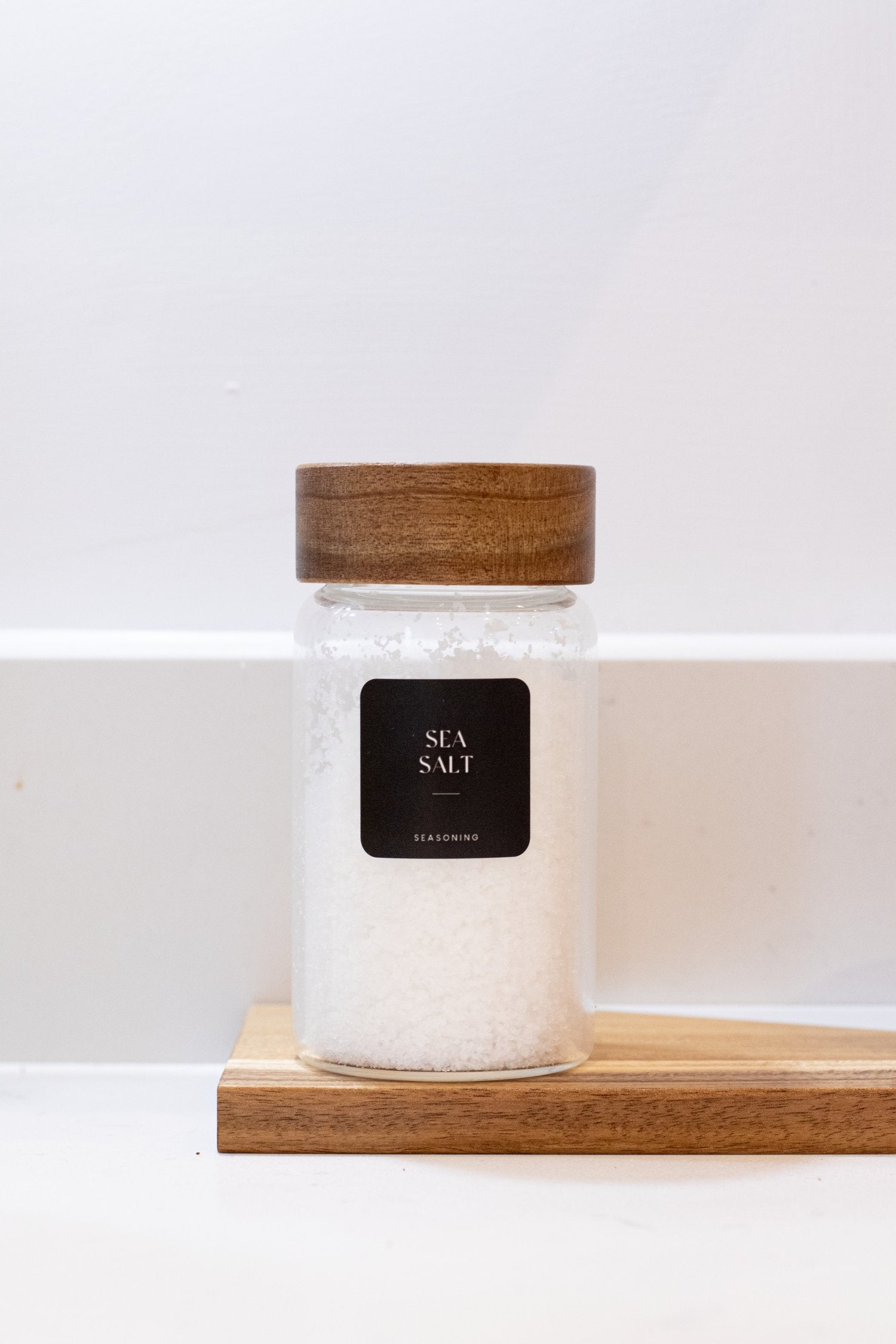 Black Waterproof Spice Labels 37 MM x 37 MM (35 Labels) - Little Crafts London