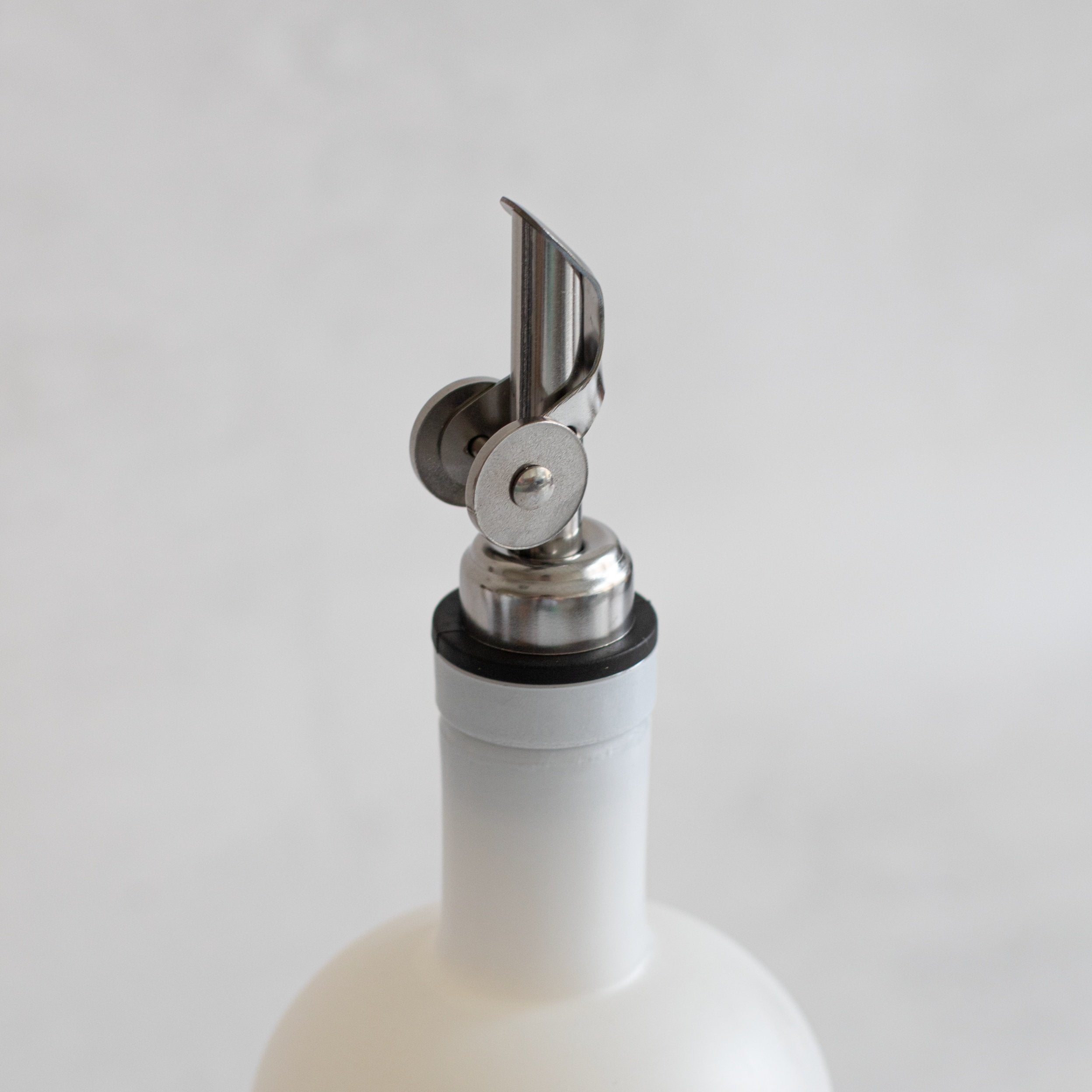 Frosted White Round Glass Oil Bottle 500 ML - Little Crafts London