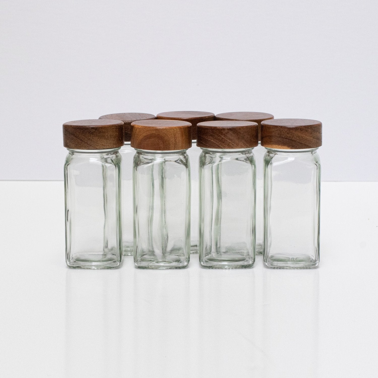 Set of 12 120ML Spice Jar with Acacia Lid - Little Crafts London