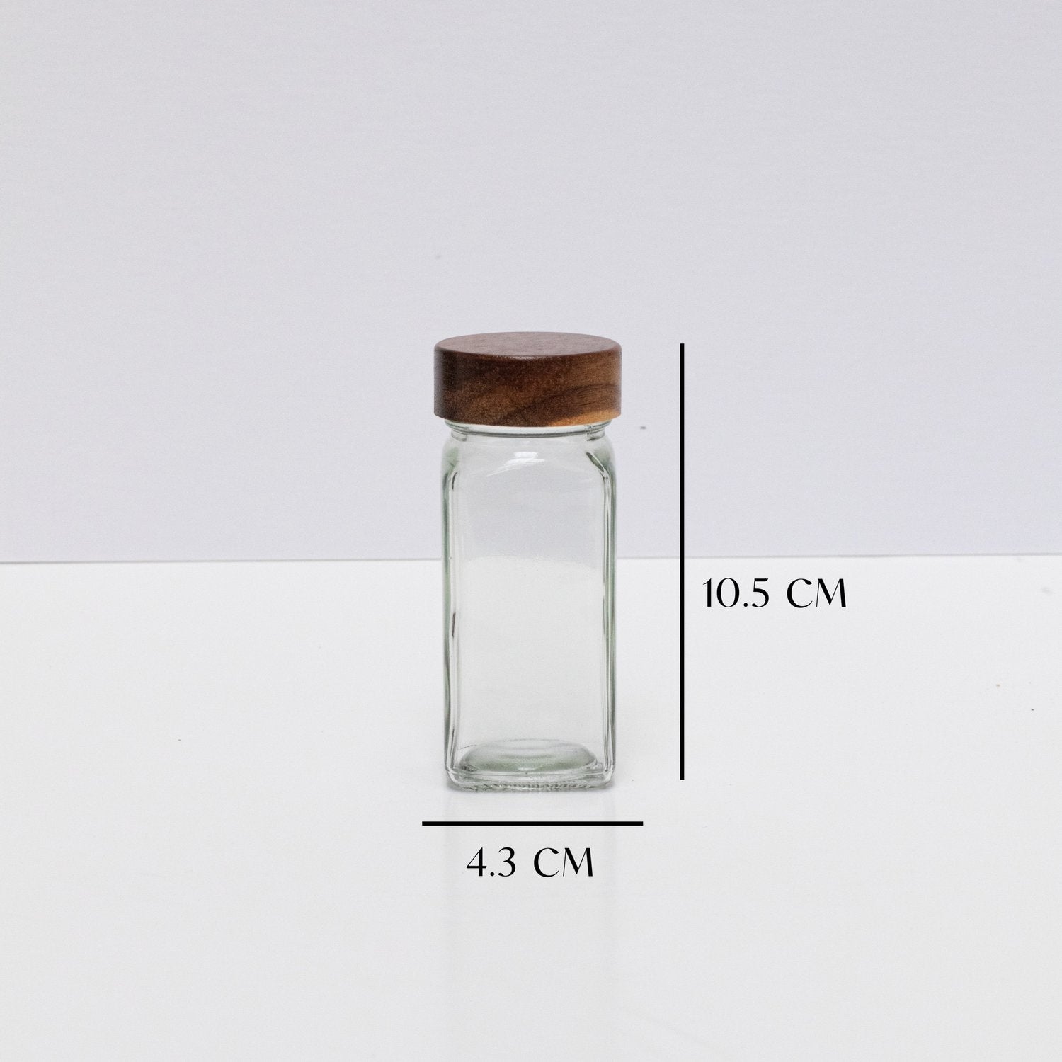 Set of 12 120ML Spice Jar with Acacia Lid - Little Crafts London