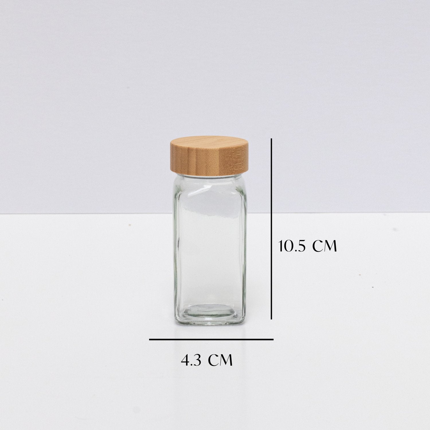 Set of 12 120ML Spice Jar with Bamboo Lid - Little Crafts London