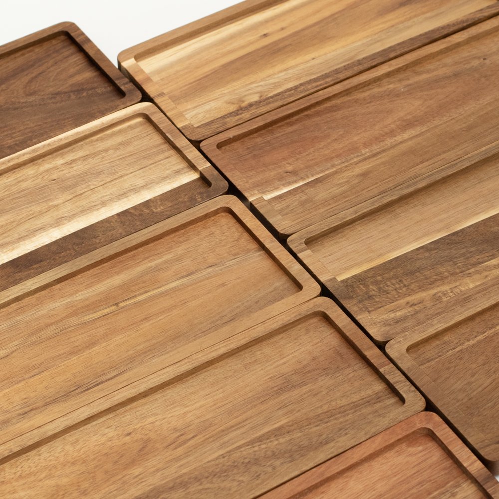 Set of 2 Amber Glass Bottles 500 ML Long tray & Dish Brush - Little Crafts London