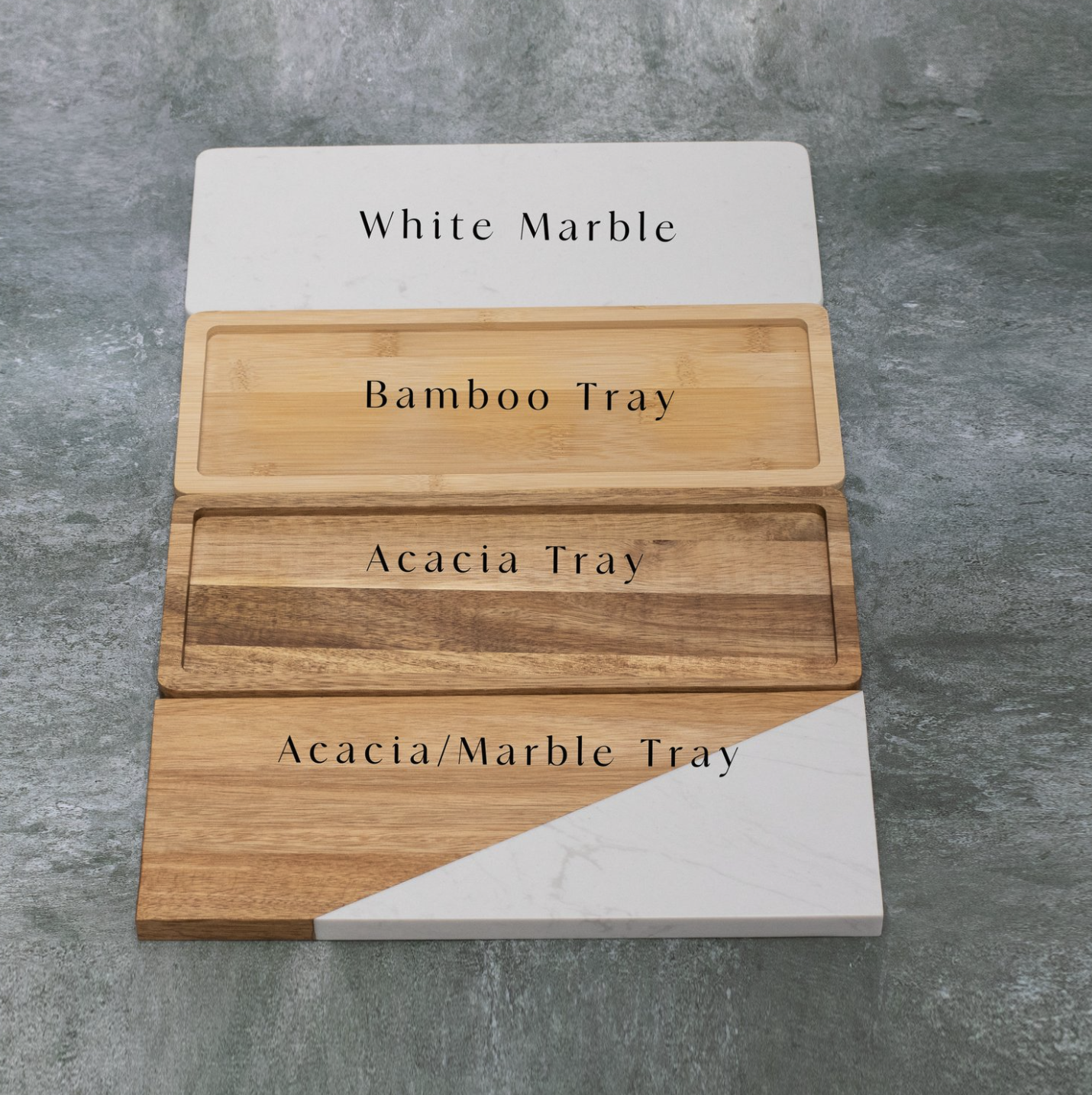 Set of 3 Acacia Glass Laundry Jars & Tray Set - Little Crafts London