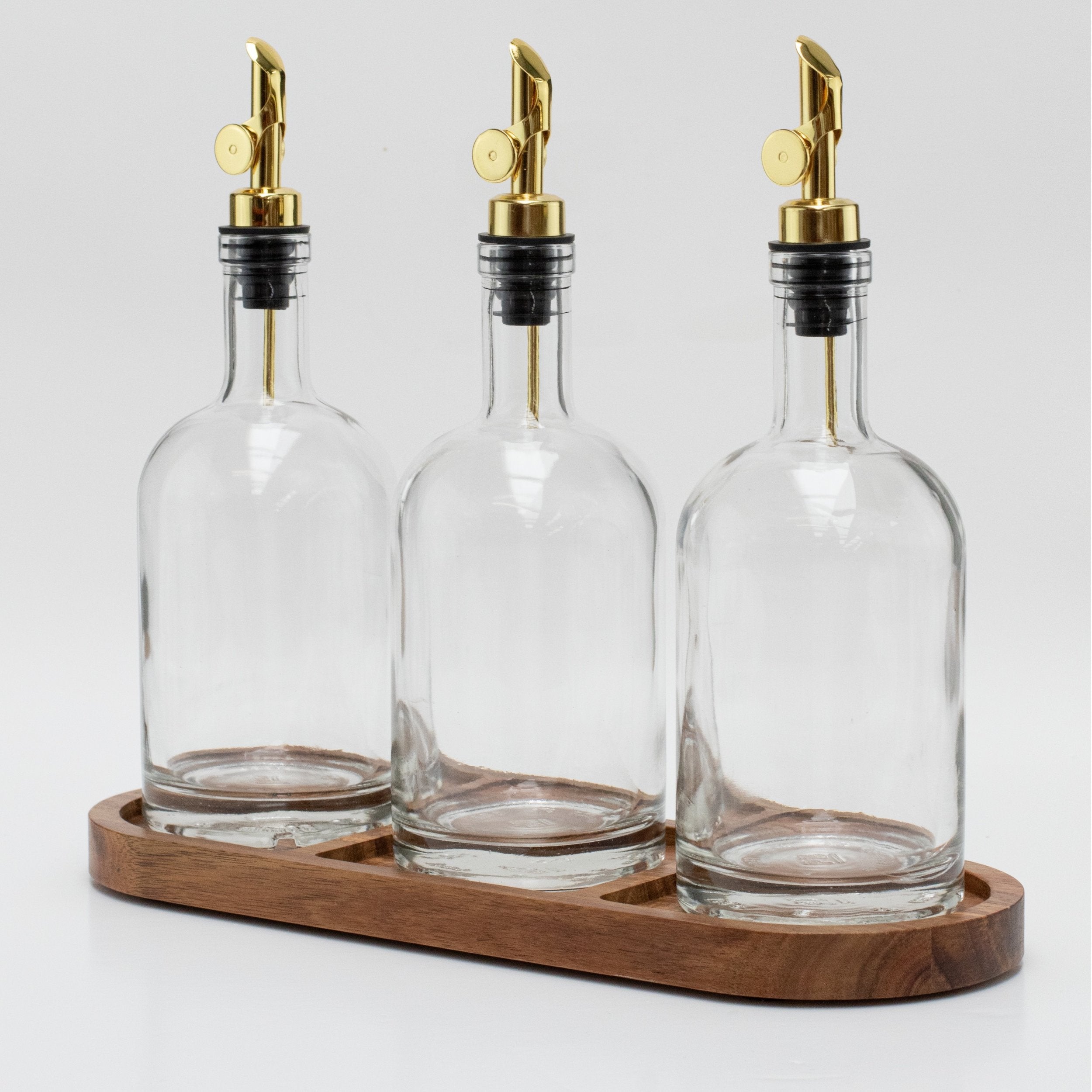 Three Section Acacia Rectangle Tray - Little Crafts London