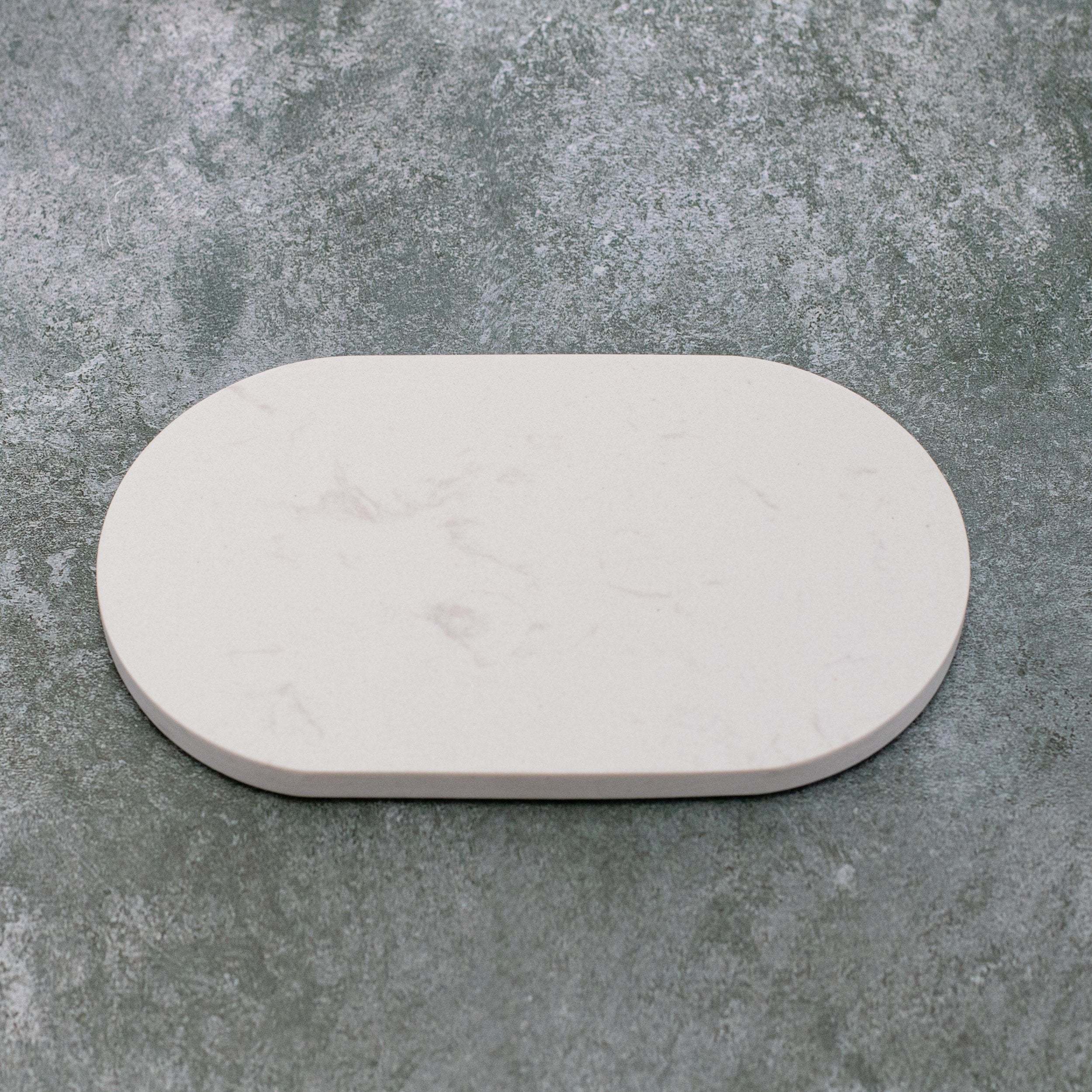 White Marble Oval Tray - Little Crafts London