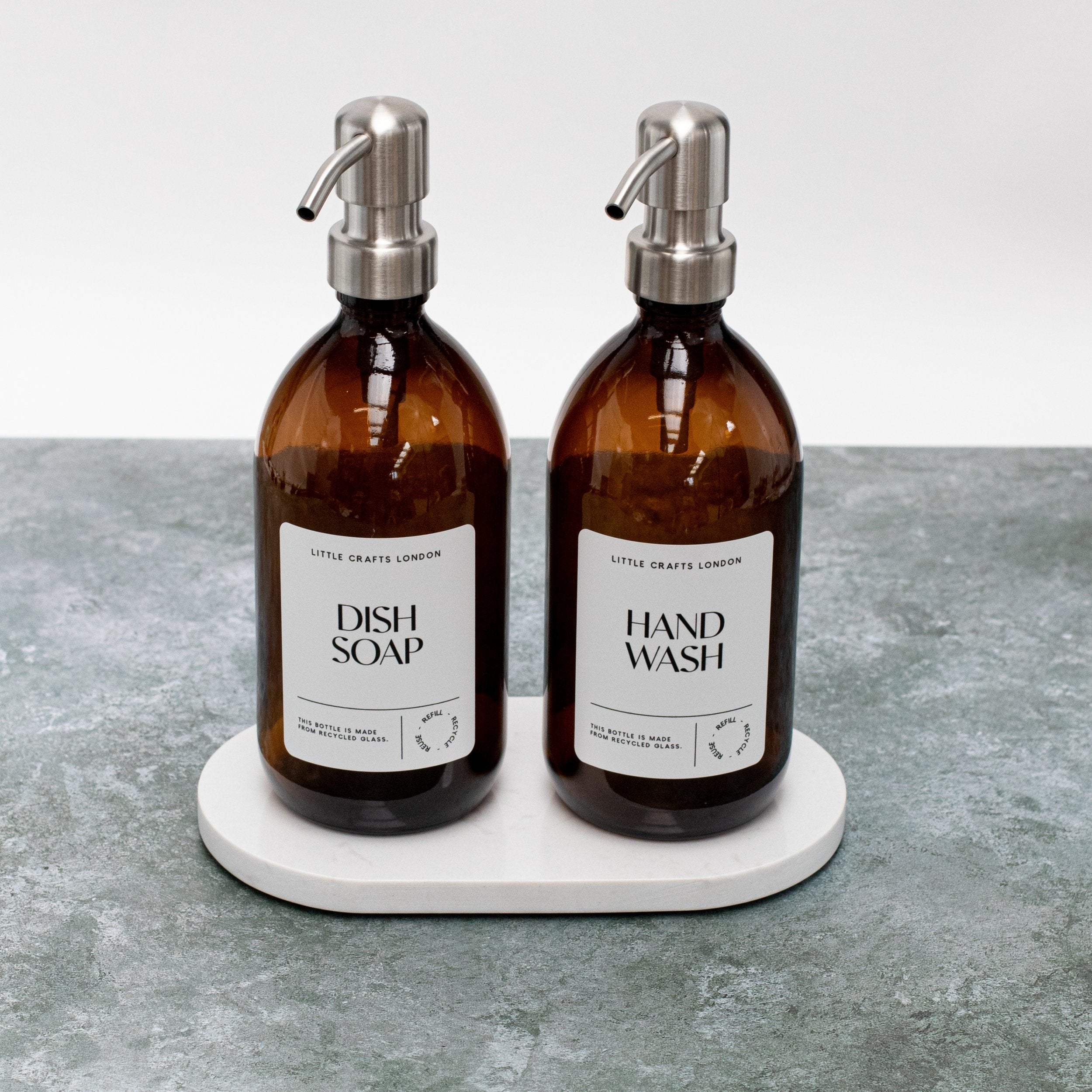 White Marble Oval Tray - Little Crafts London